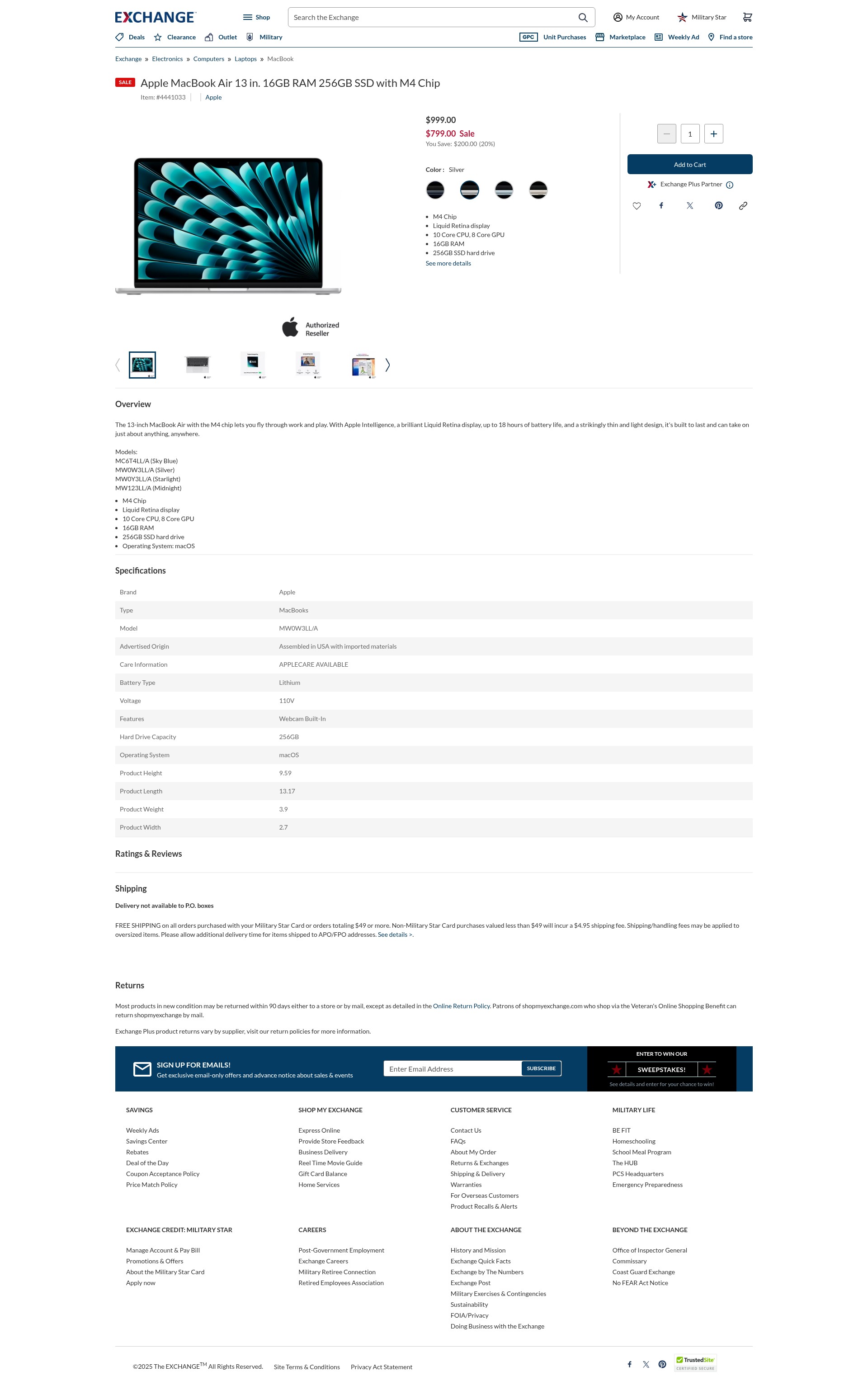 Screenshot of www.shopmyexchange.com