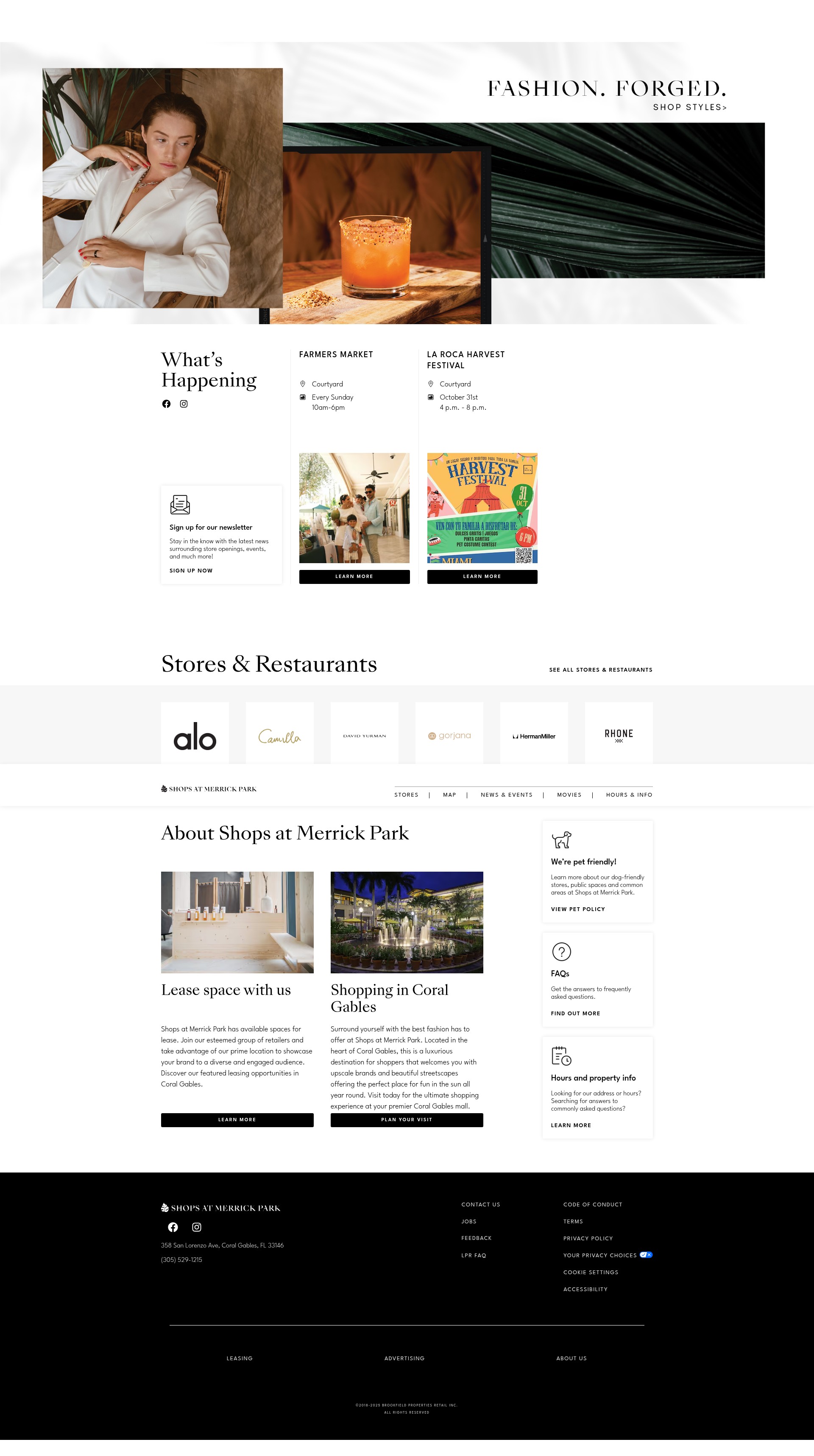 Screenshot of www.shopsatmerrickpark.com