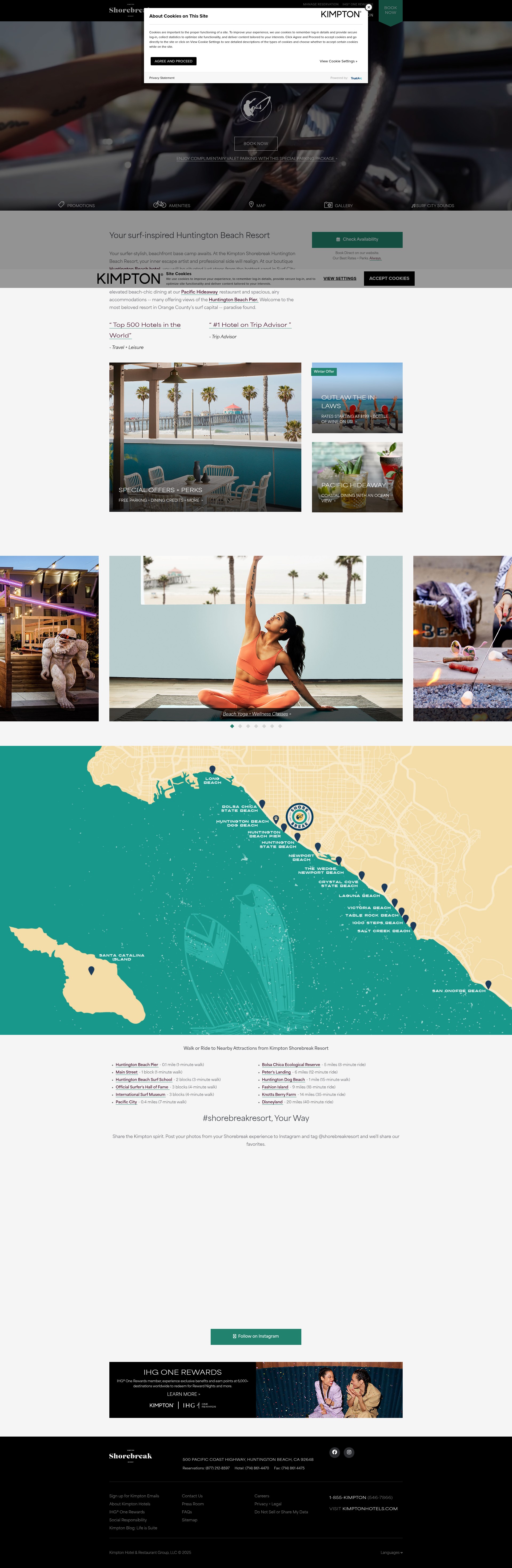 Screenshot of www.shorebreakhotel.com