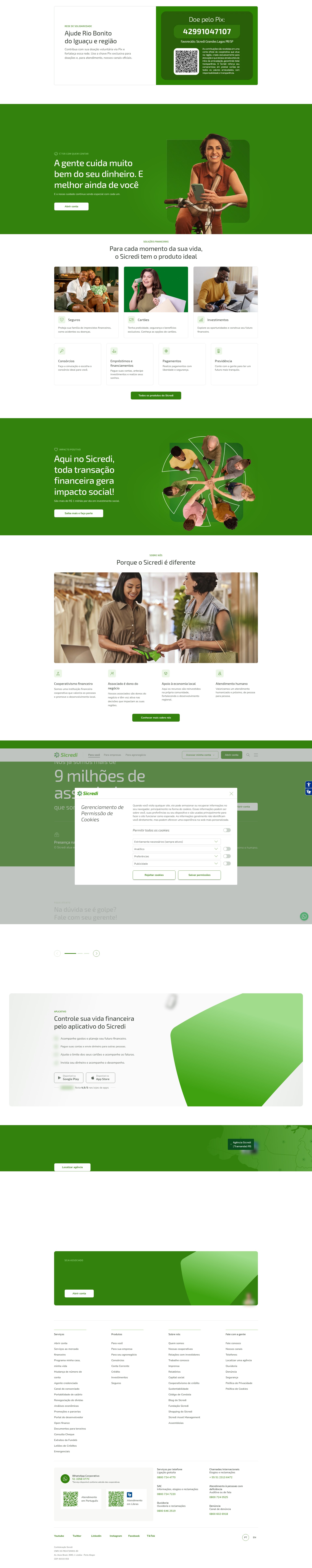 Screenshot of www.sicredi.com.br