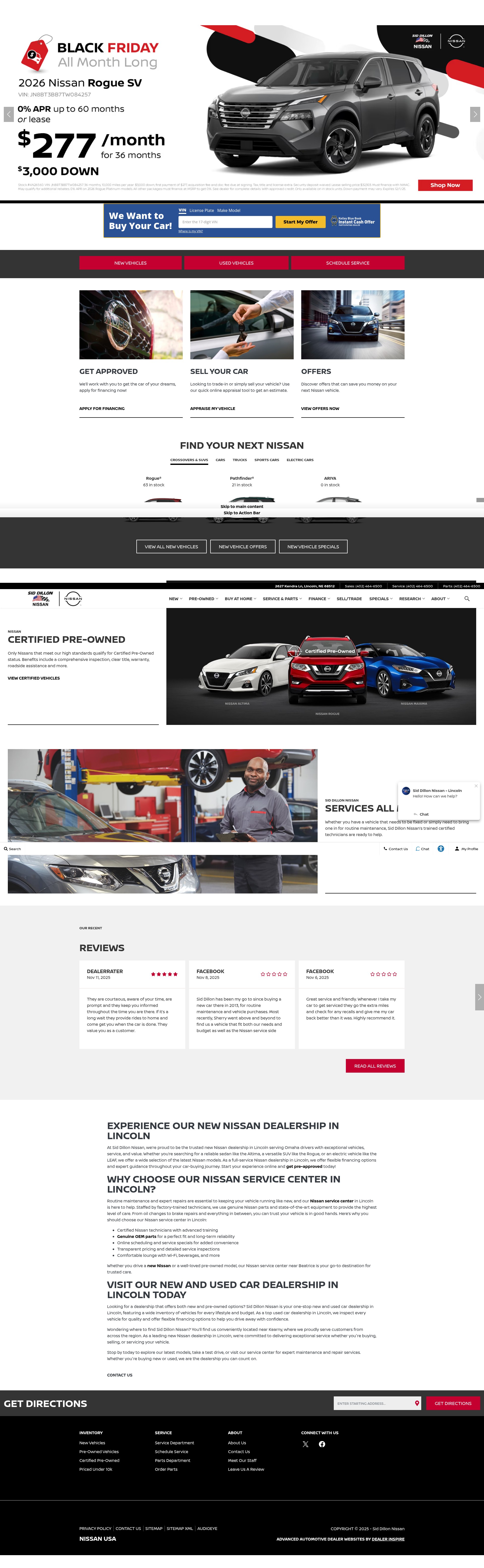 Screenshot of www.siddillonnissan.com