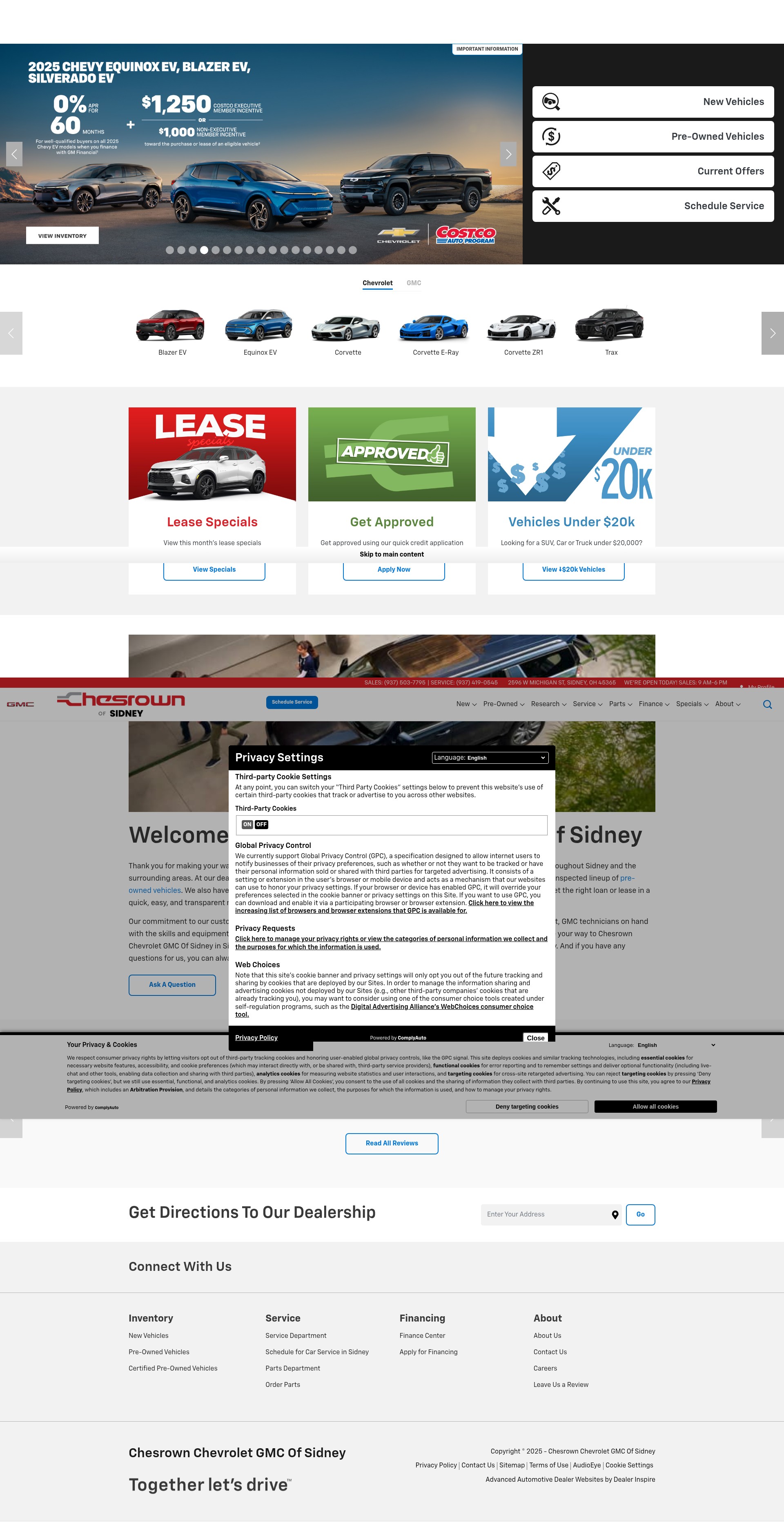 Screenshot of www.sidneychevroletgmc.com