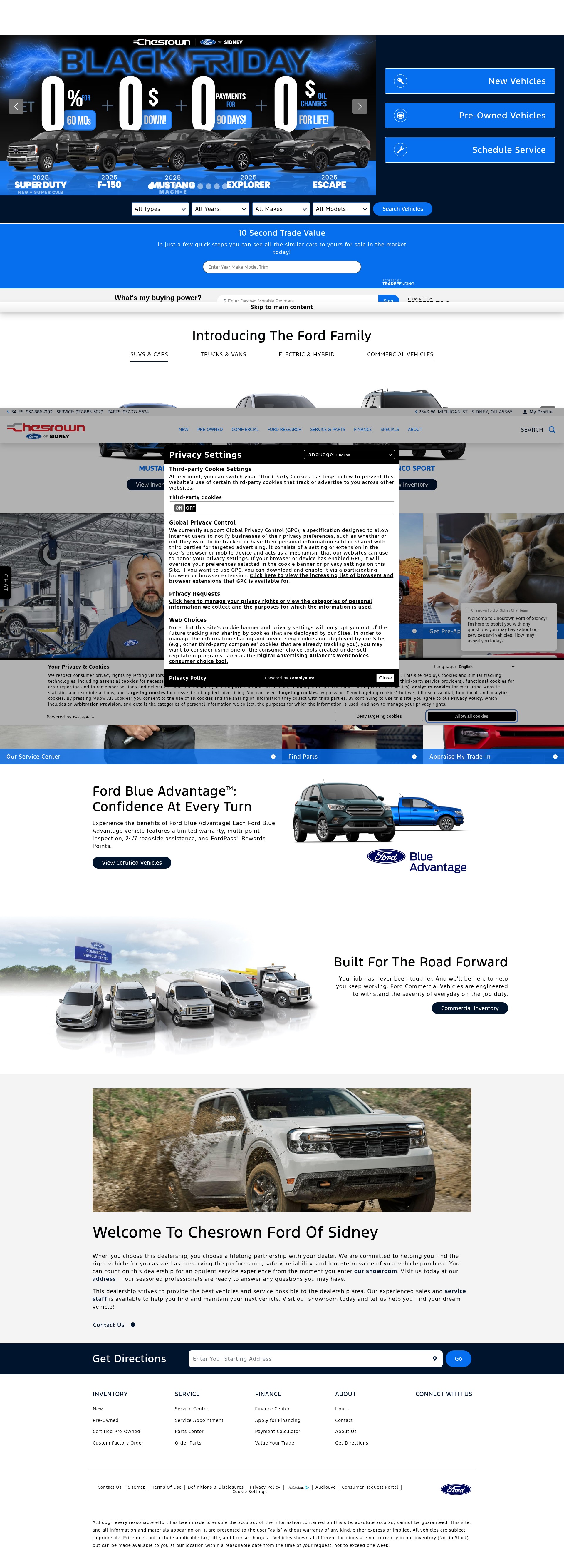 Screenshot of www.sidneyford.com