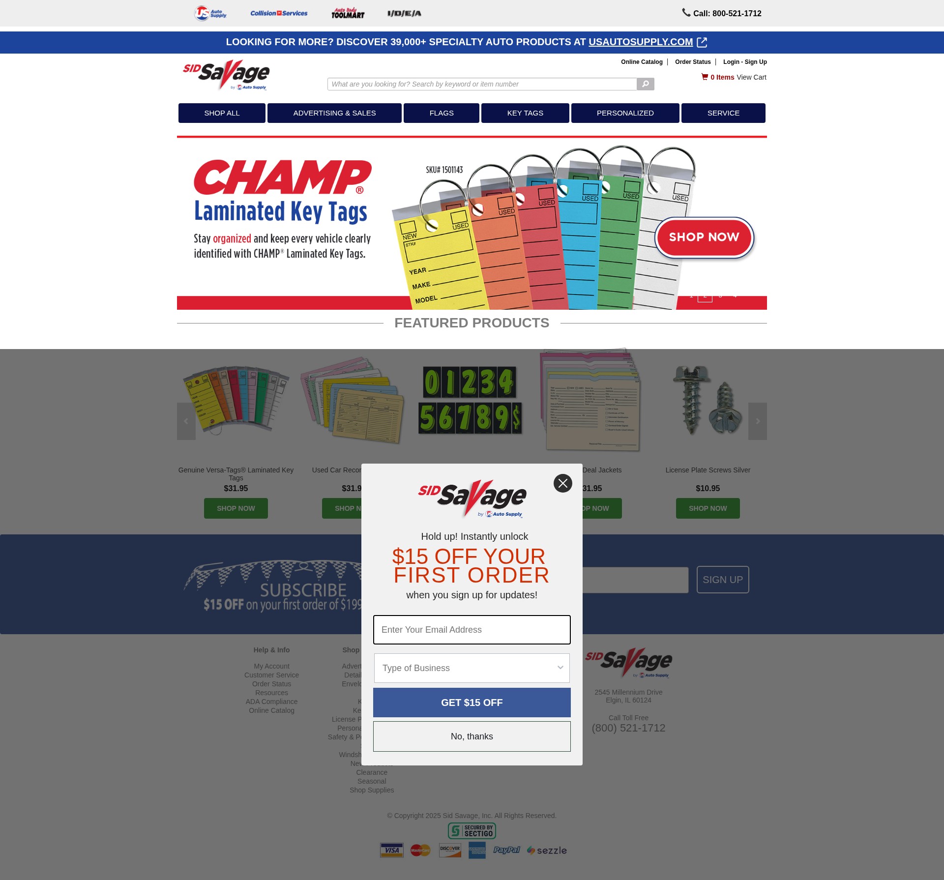 Screenshot of www.sidsavage.com