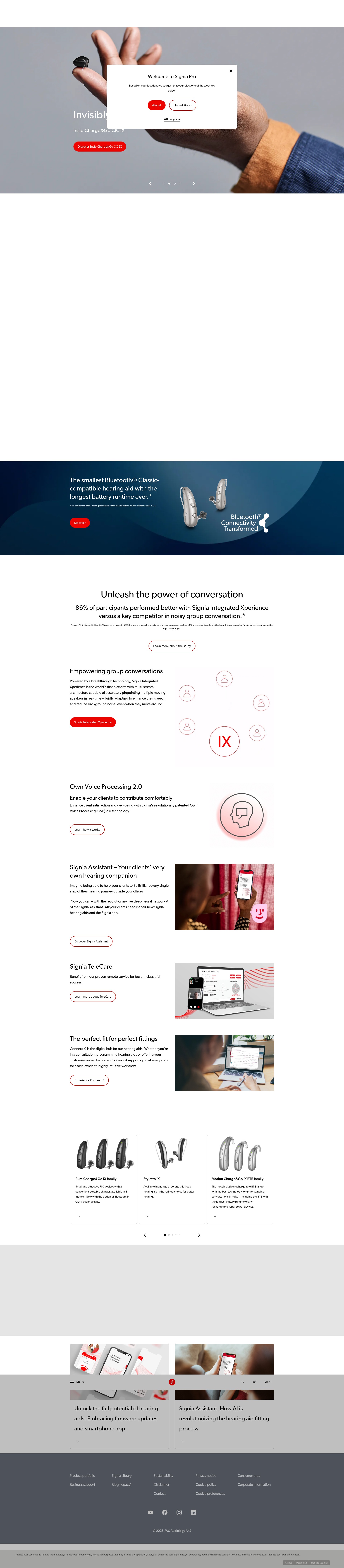 Screenshot of www.signia-pro.com