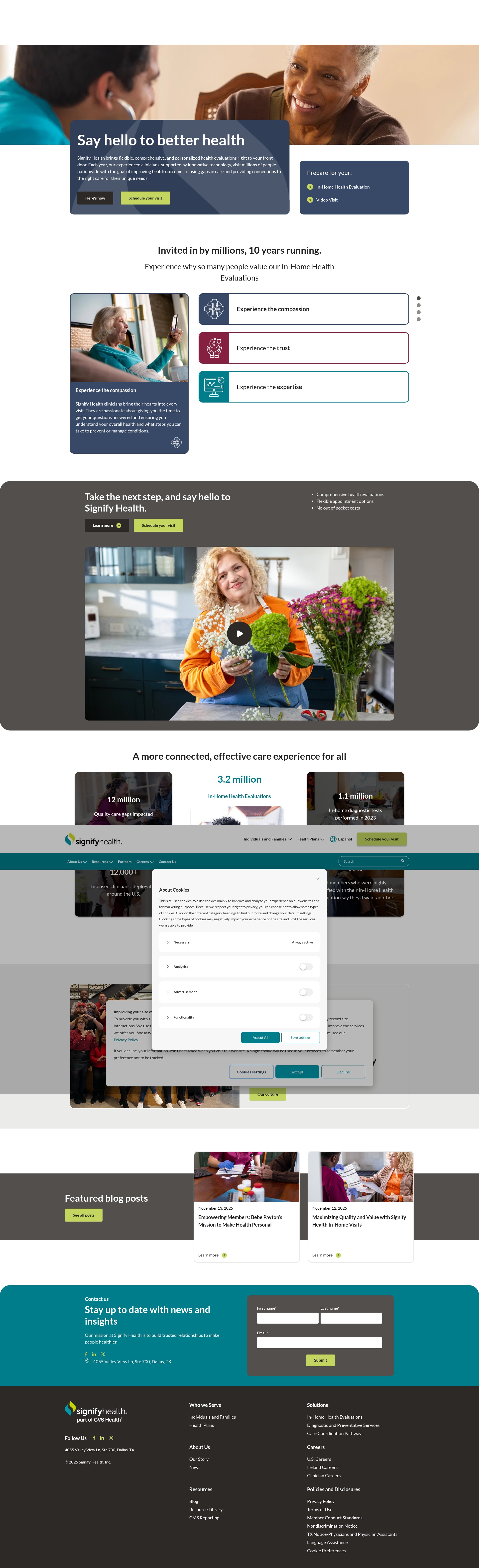 Screenshot of www.signifyhealth.com