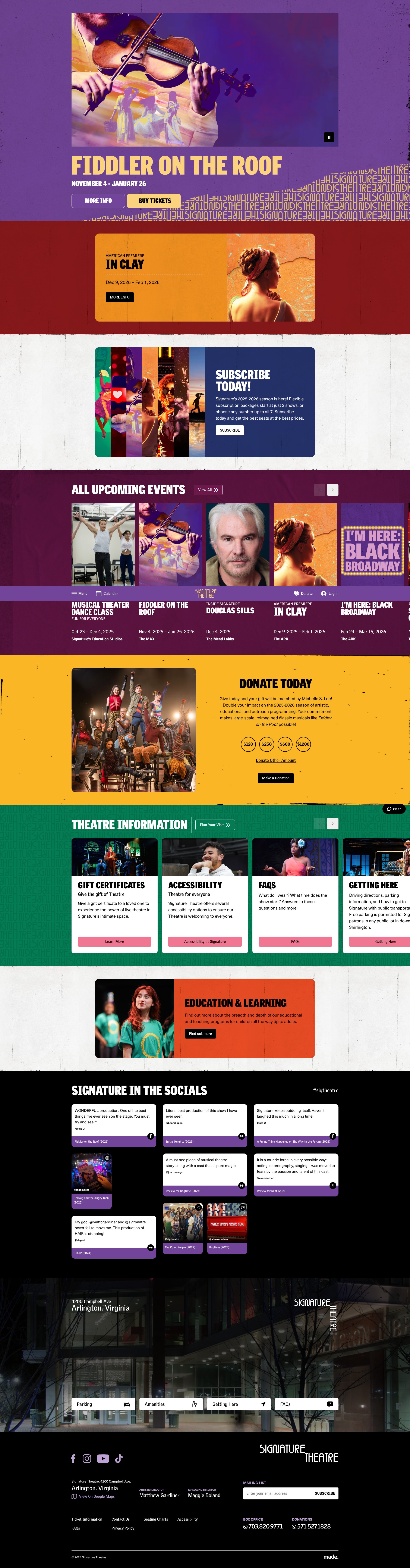 Screenshot of www.sigtheatre.org