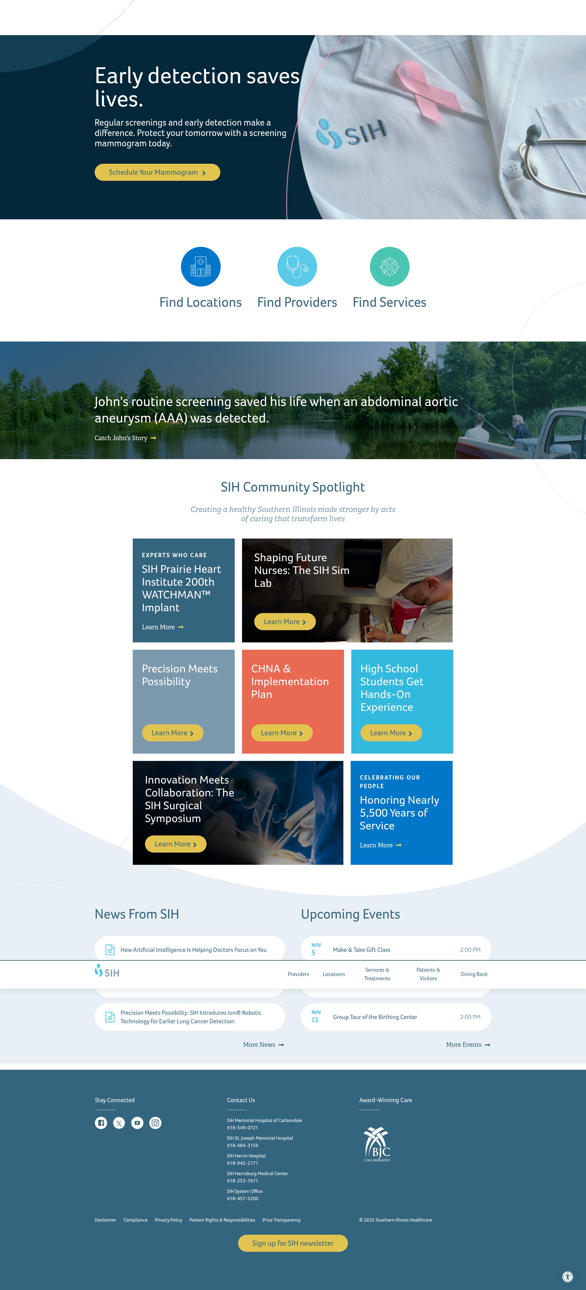 Screenshot of www.sih.net