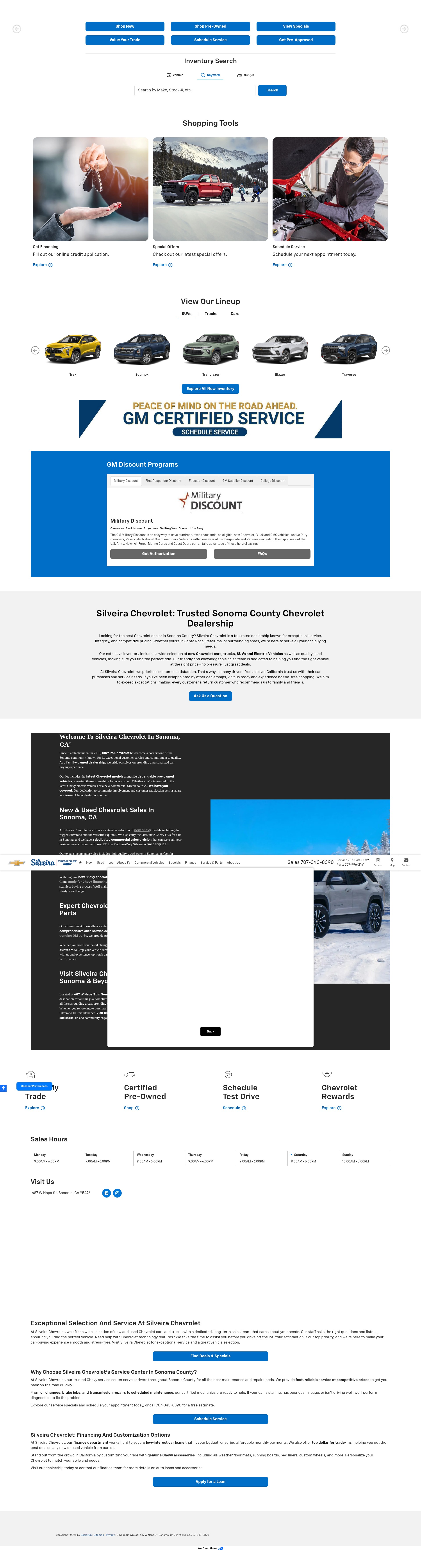 Screenshot of www.silveirachevy.com