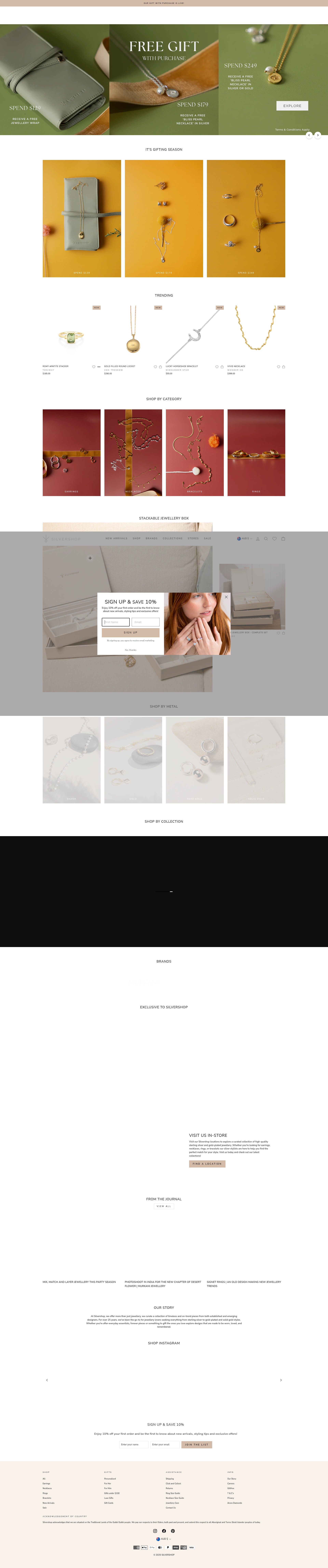 Screenshot of www.silvershop.com.au