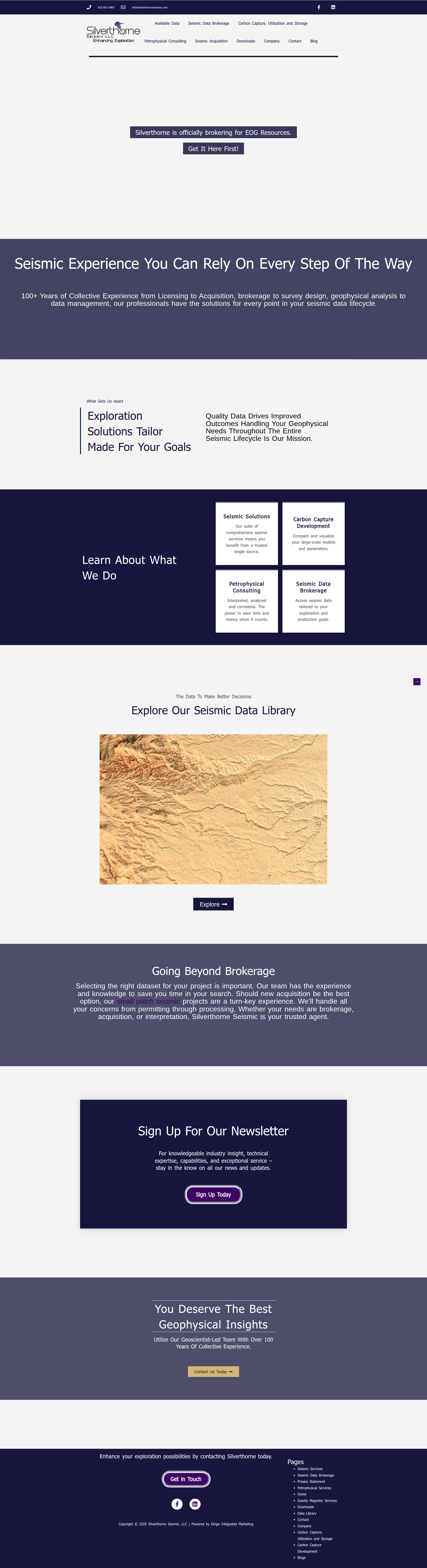 Screenshot of www.silverthorneseismic.com