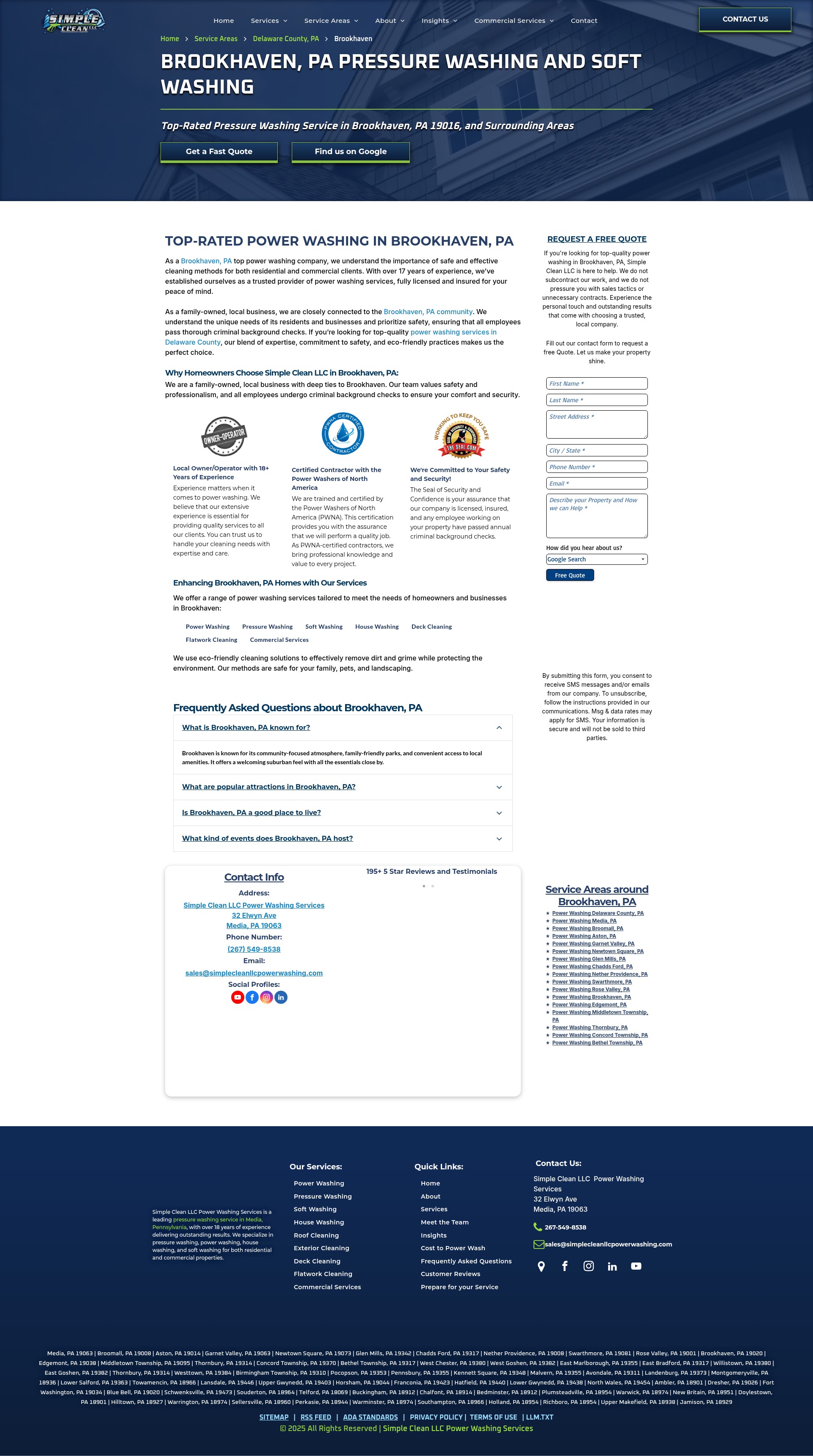 Screenshot of www.simplecleanllcpowerwashing.com