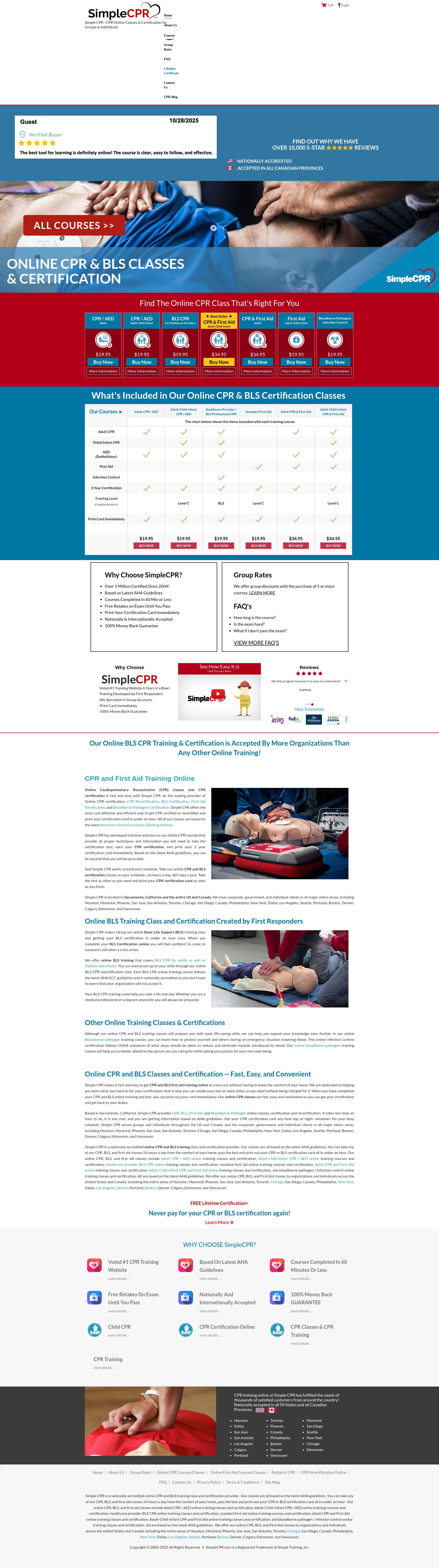 Screenshot of www.simplecpr.com