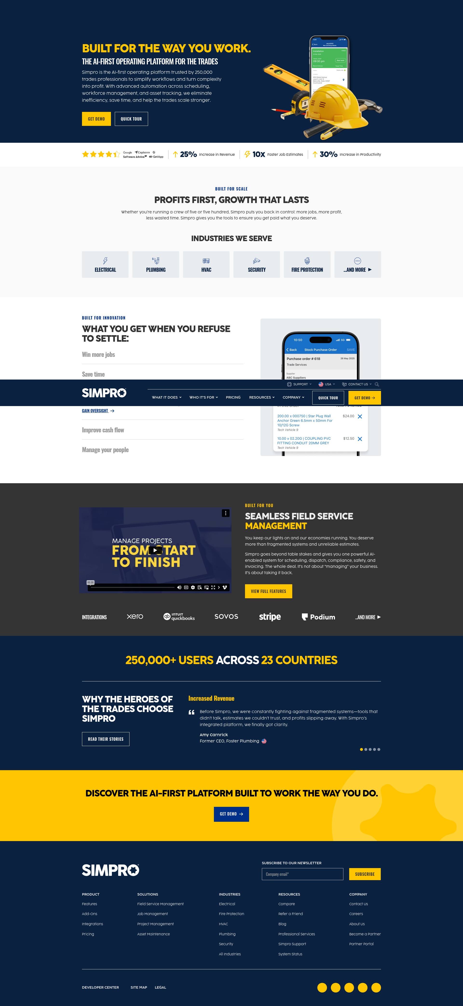 Screenshot of www.simprogroup.com