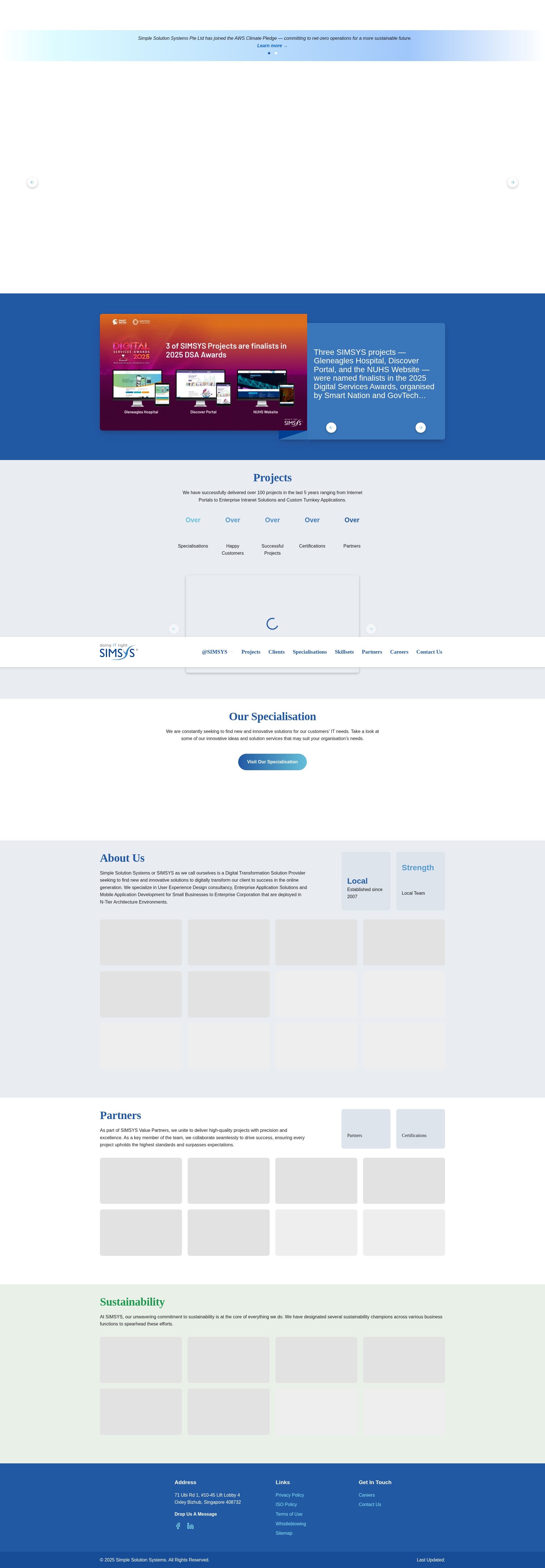 Screenshot of www.simsys.sg