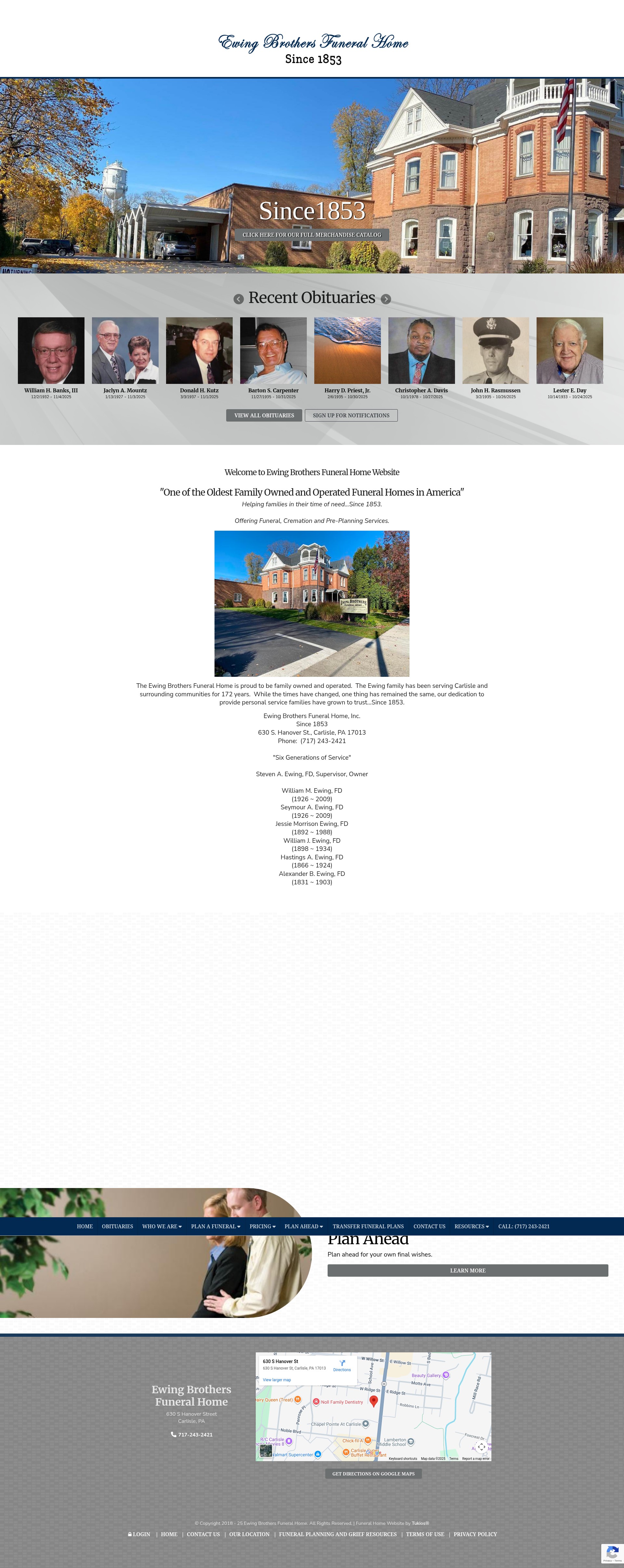 Screenshot of www.since1853.com