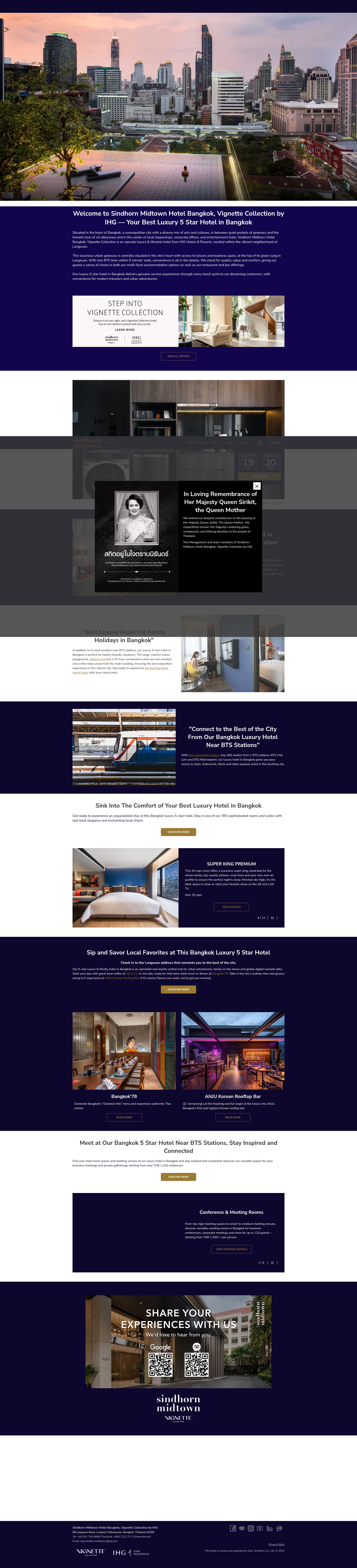 Screenshot of www.sindhornmidtown.com