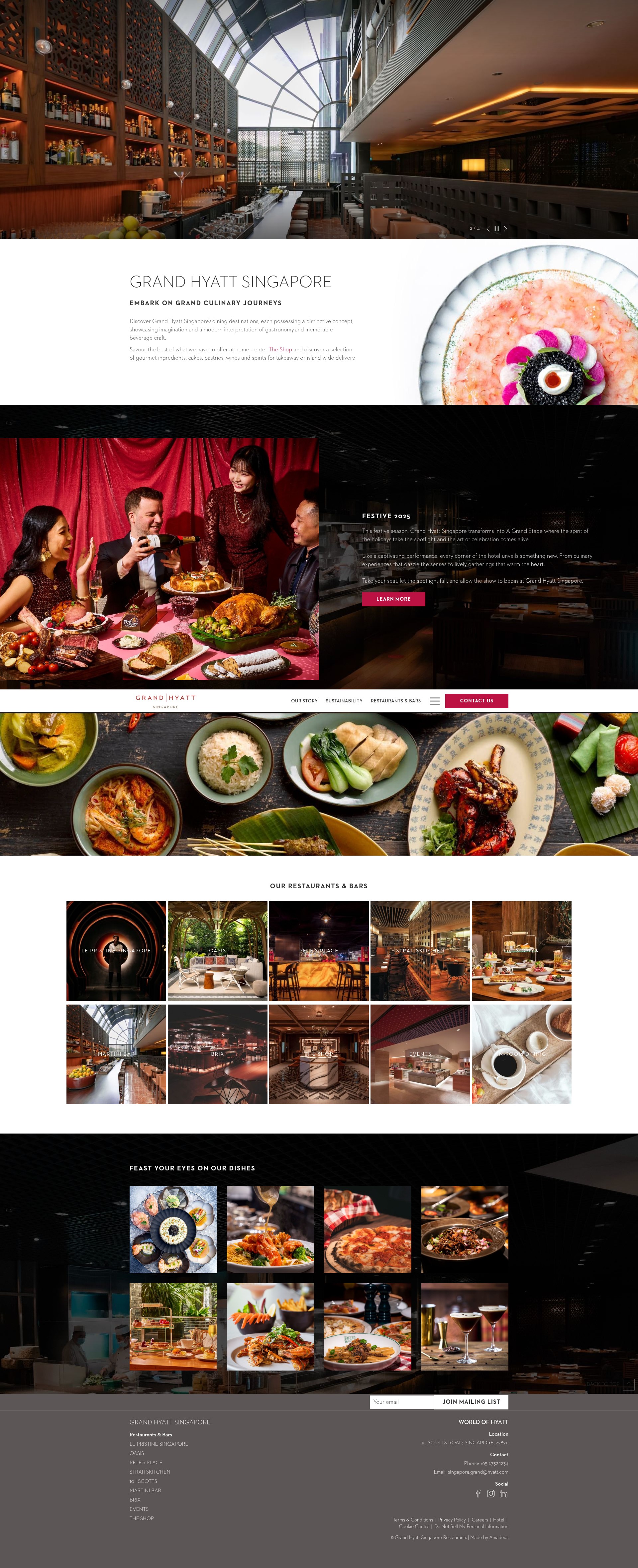 Screenshot of www.singapore.grand.hyattrestaurants.com