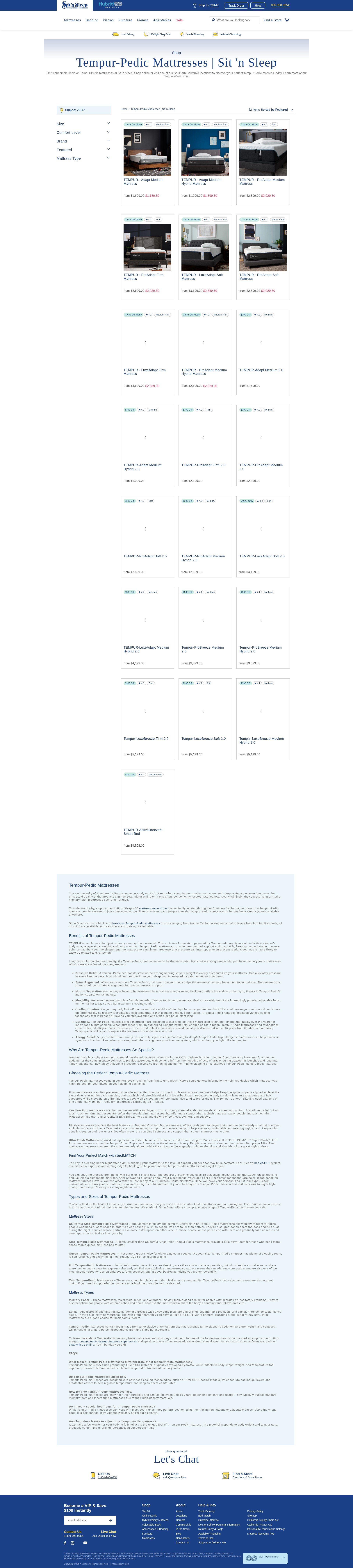 Screenshot of www.sitnsleep.com