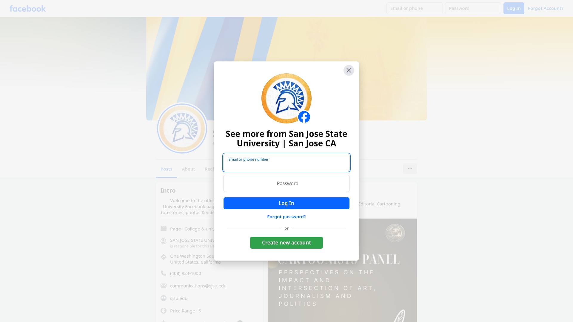 Screenshot of www.sjsu.edu