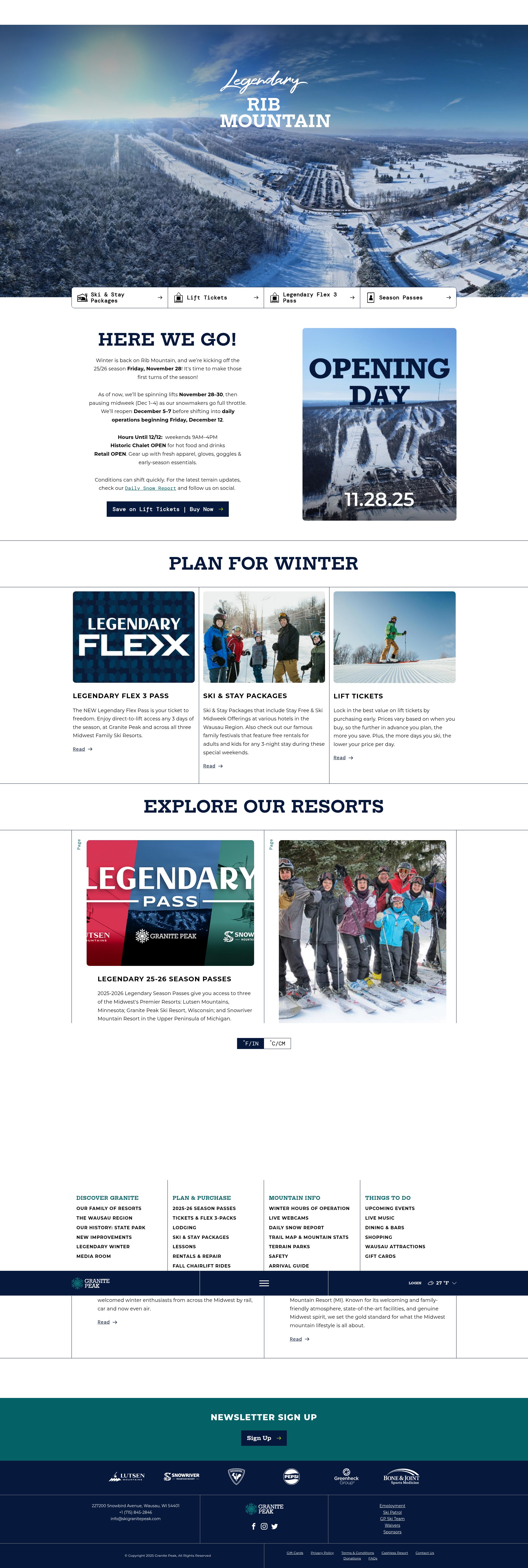 Screenshot of www.skigranitepeak.com
