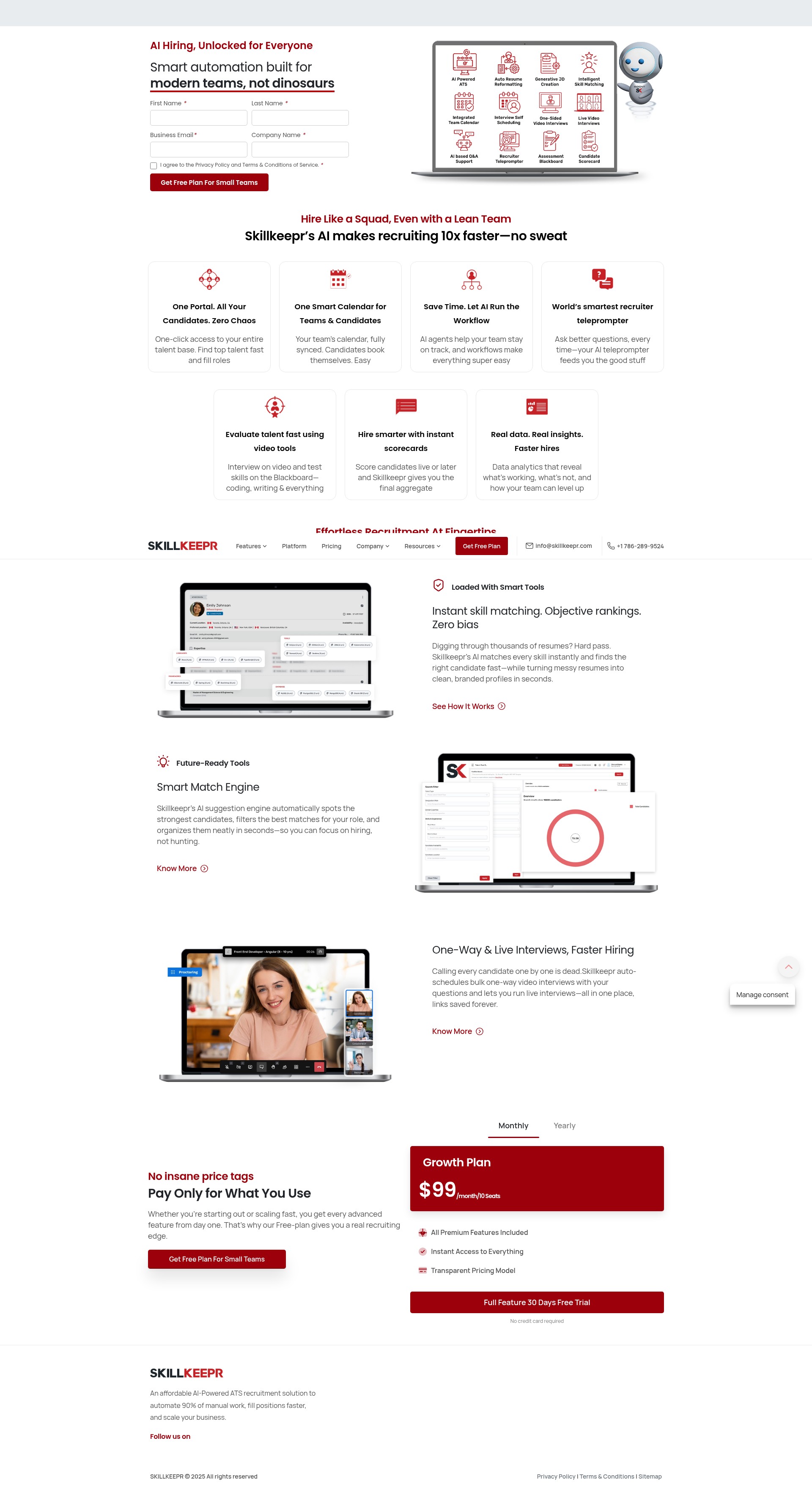 Screenshot of www.skillkeepr.com