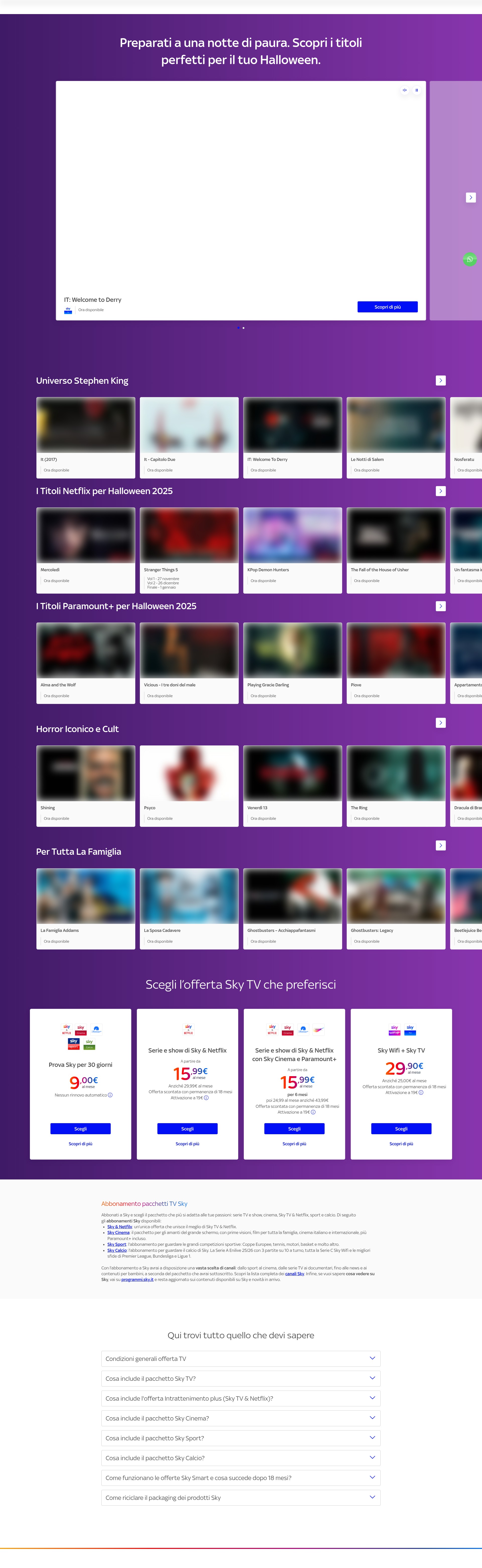 Screenshot of www.sky.it
