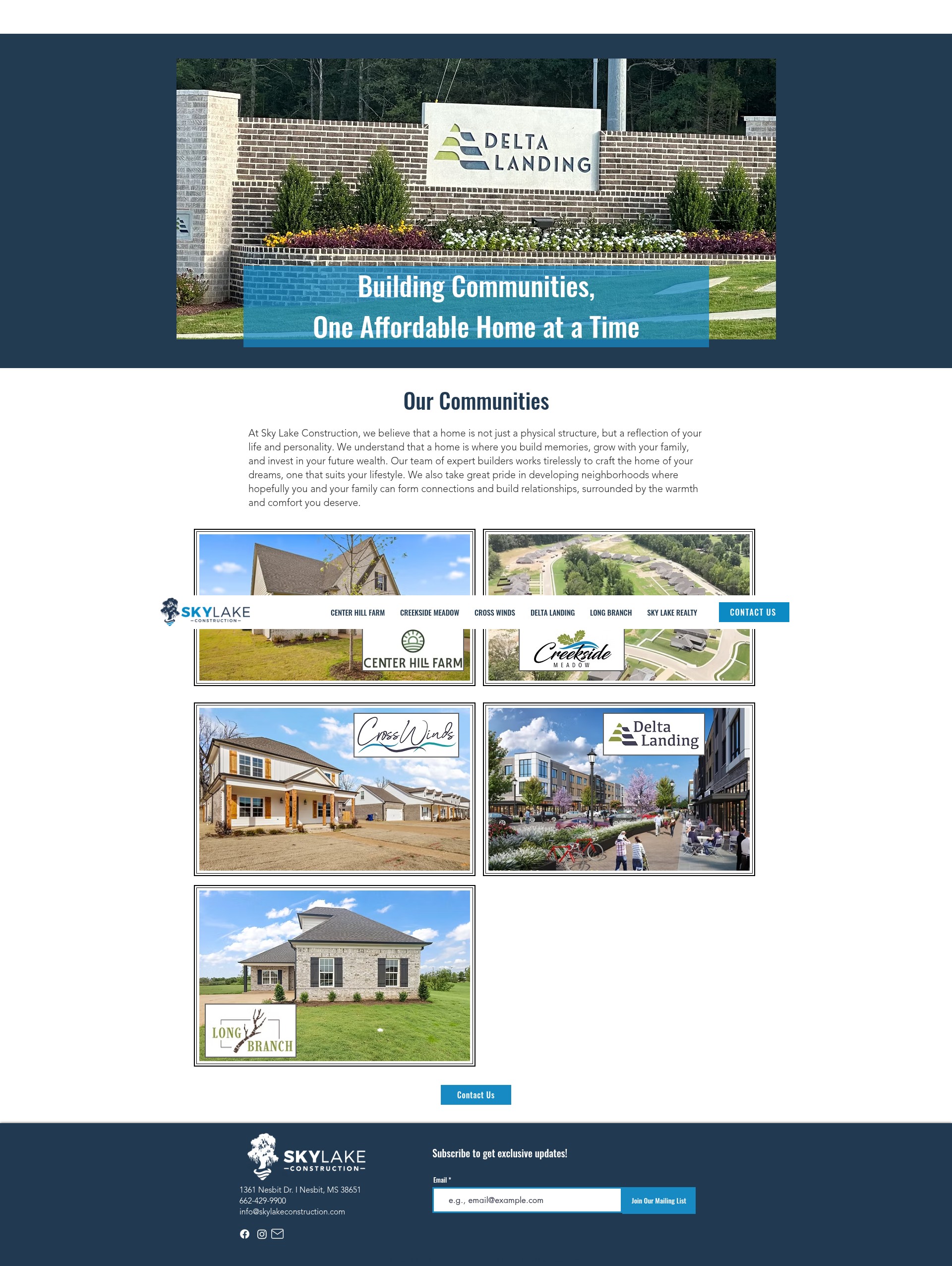 Screenshot of www.skylakeconstruction.com