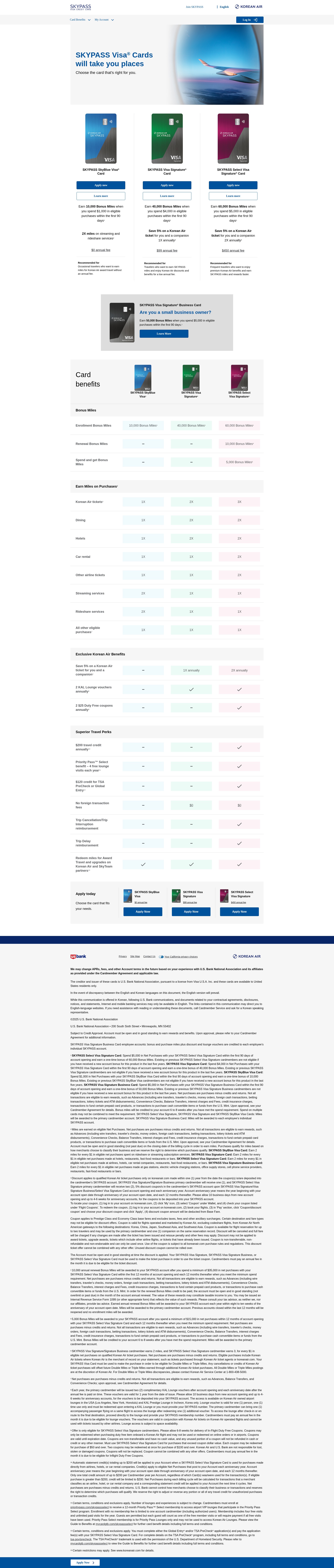 Screenshot of www.skypassvisa.com