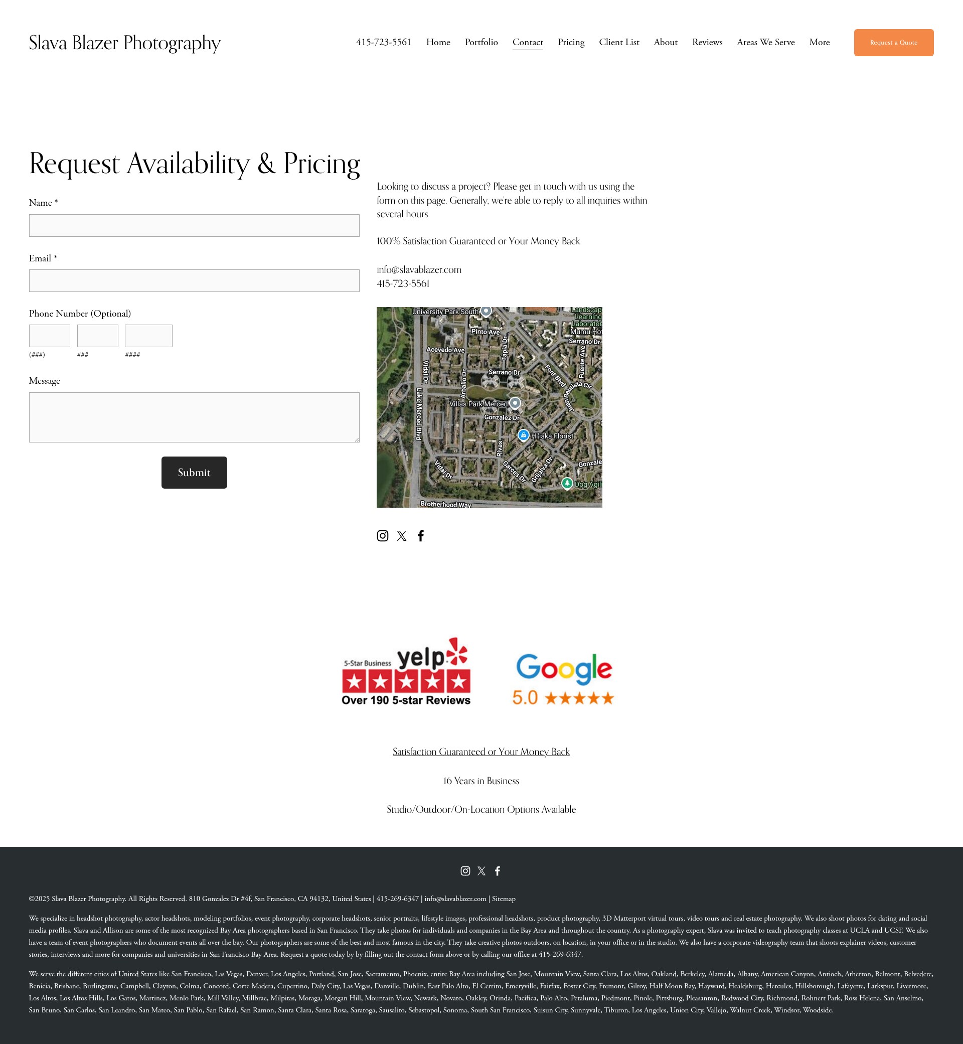 Screenshot of www.slavablazer.com