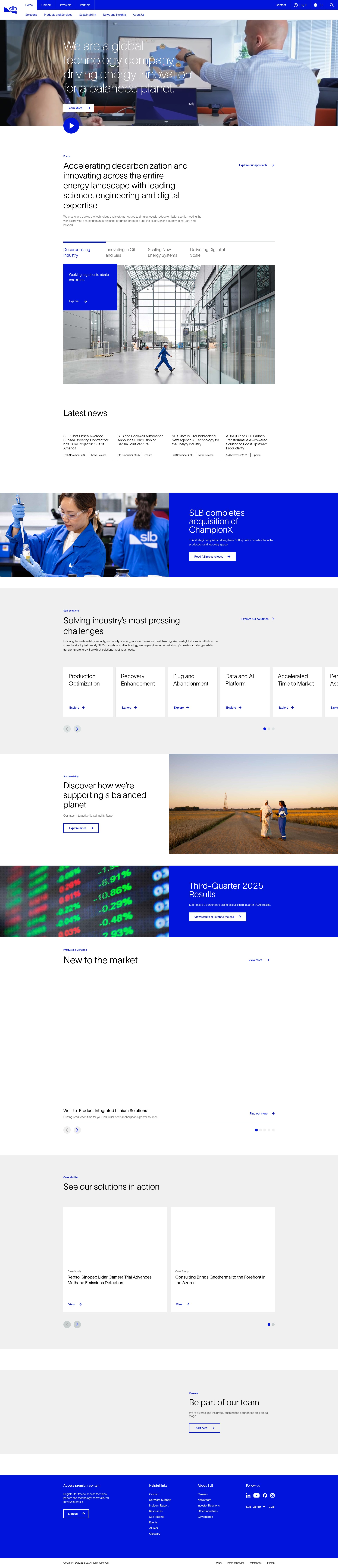 Screenshot of www.slb.com
