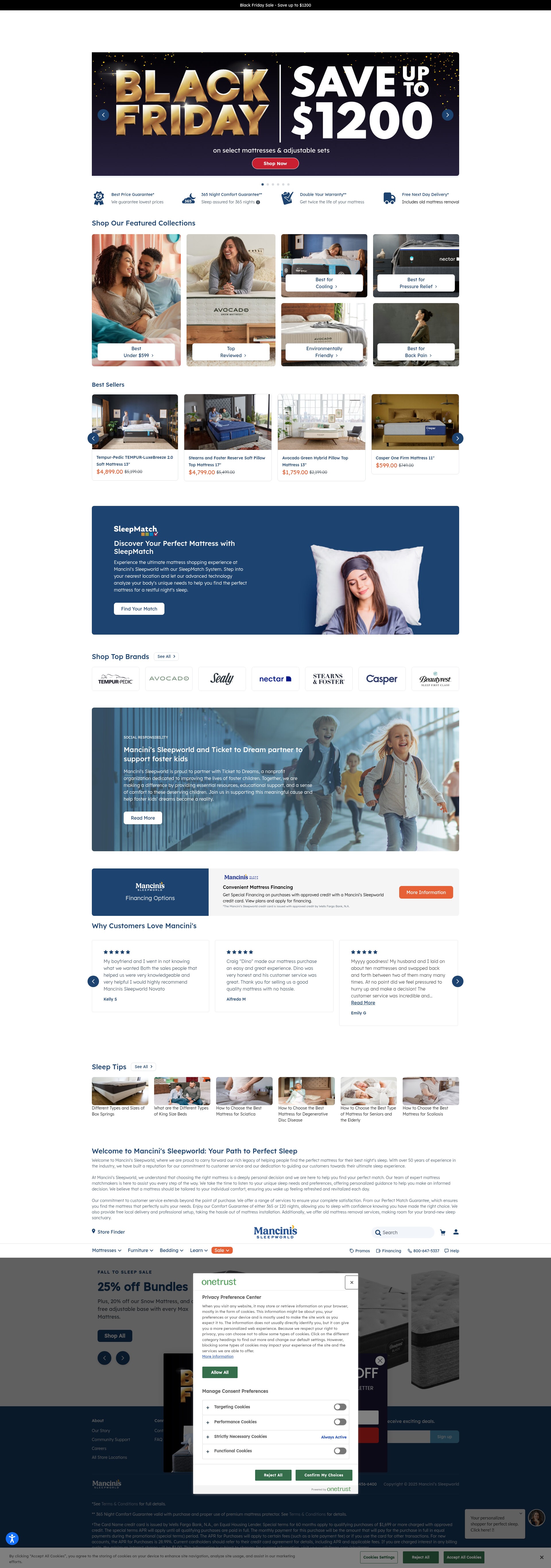 Screenshot of www.sleepworld.com