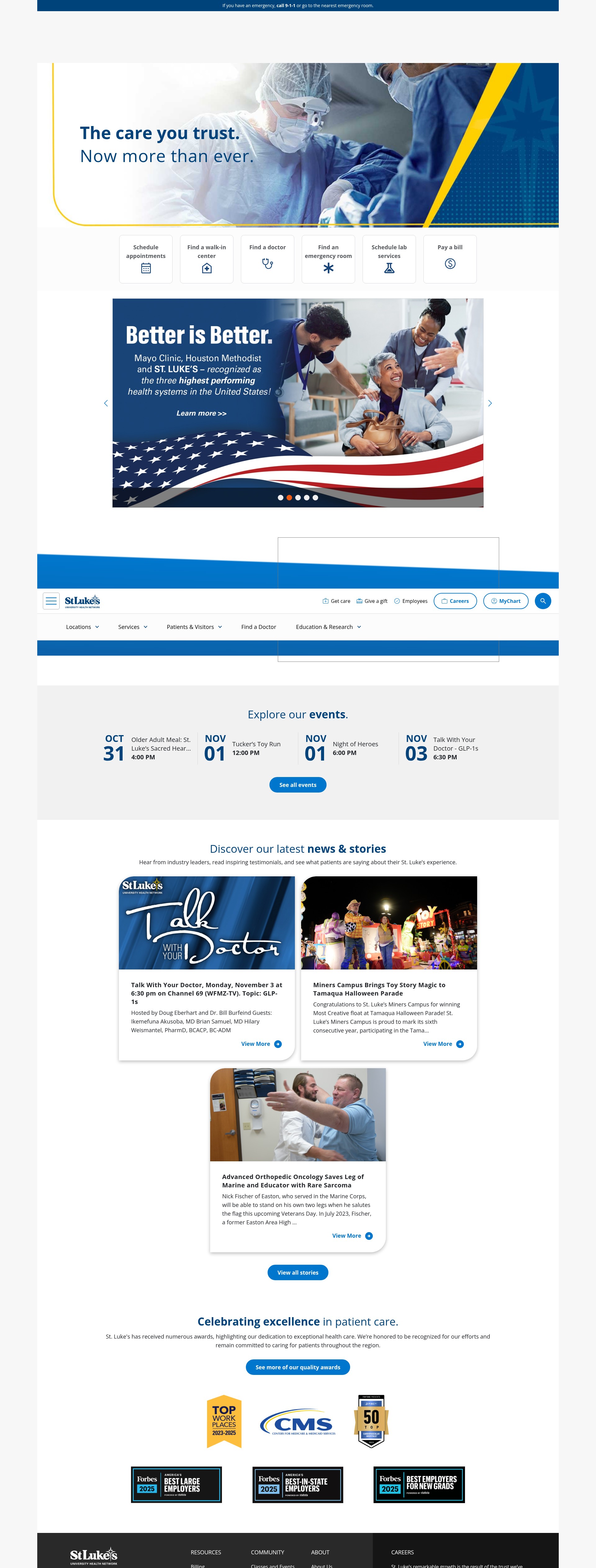 Screenshot of www.slhn.org