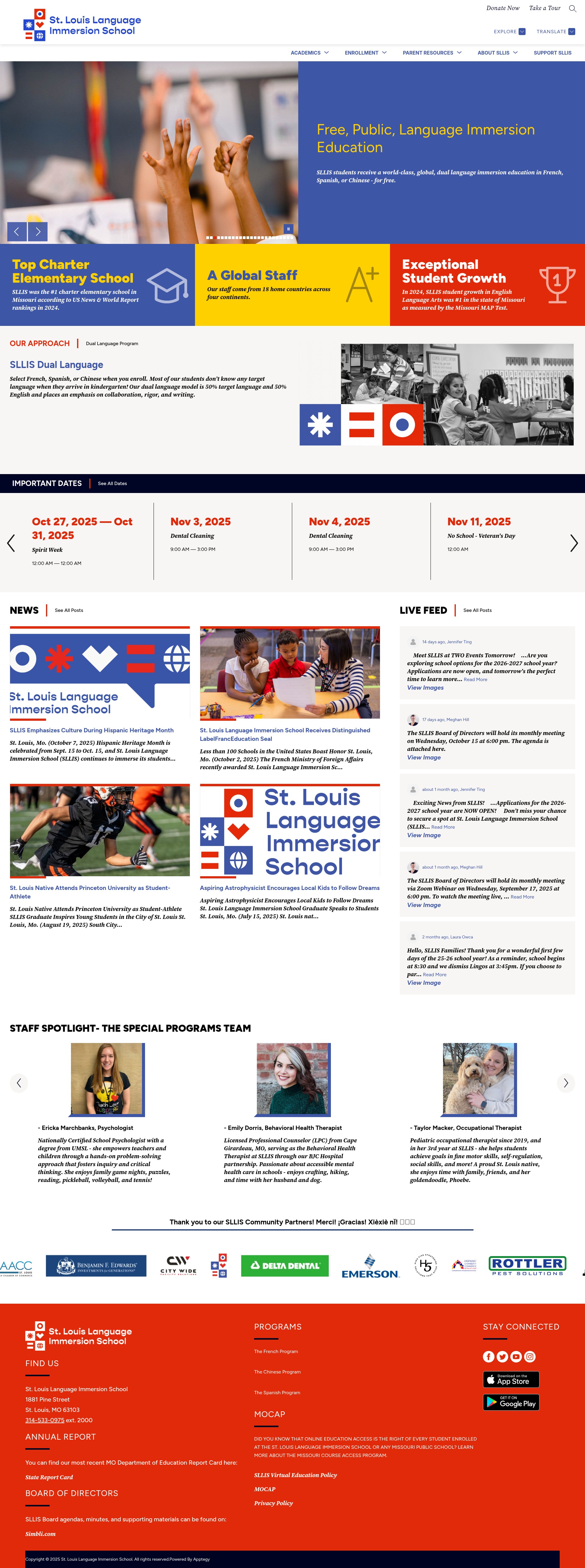Screenshot of www.sllis.org