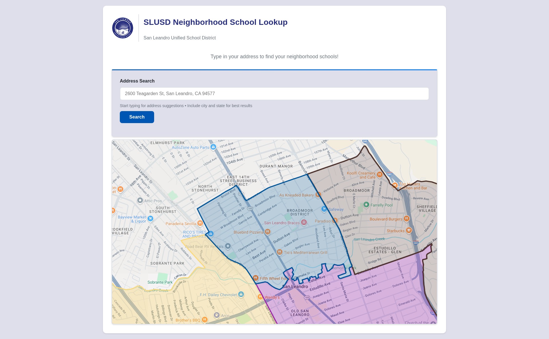 Screenshot of www.slusd.us