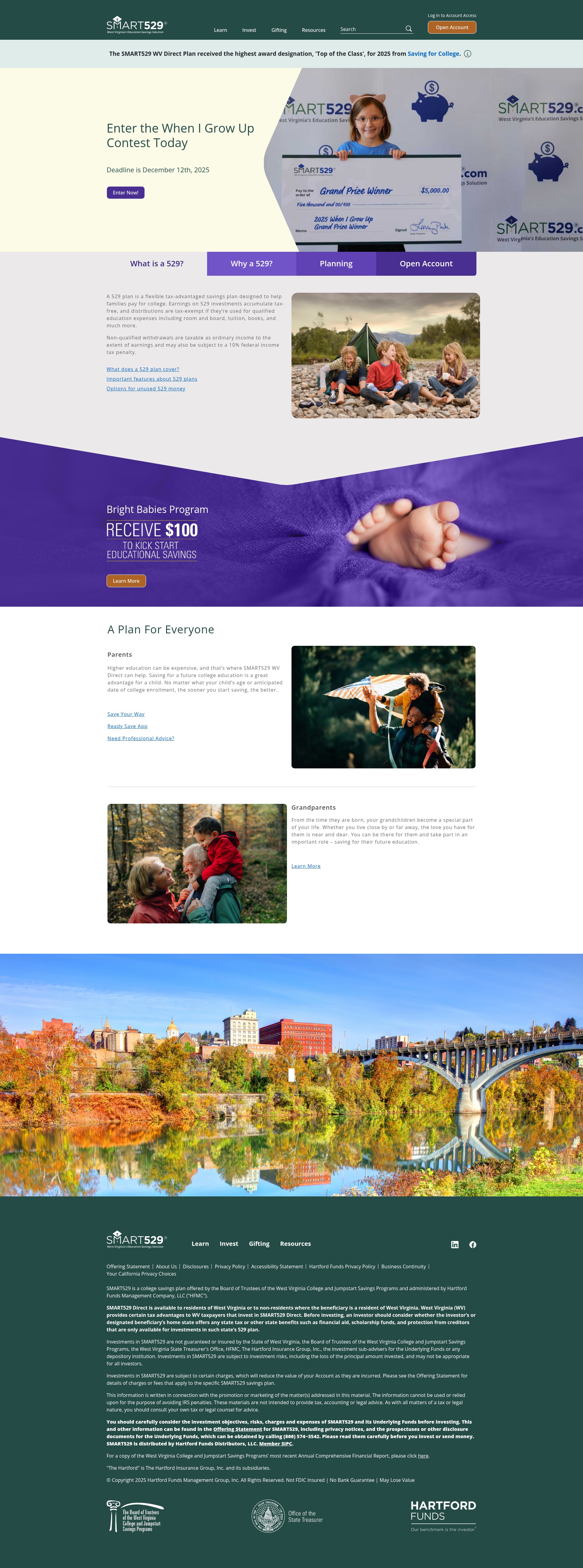 Screenshot of www.smart529.com