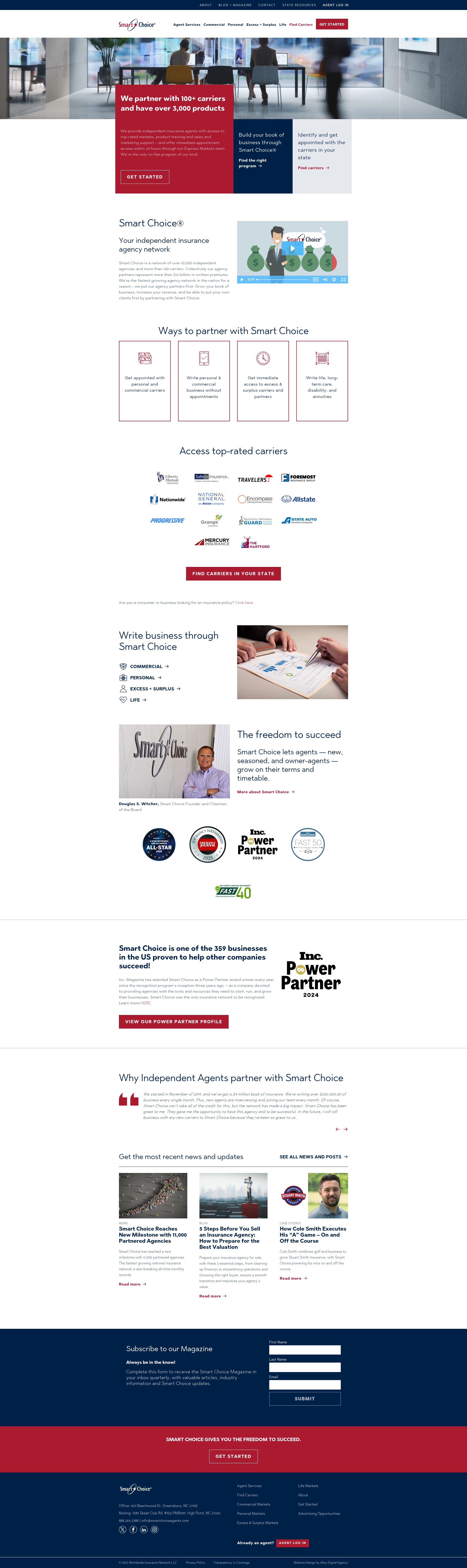 Screenshot of www.smartchoiceagents.com