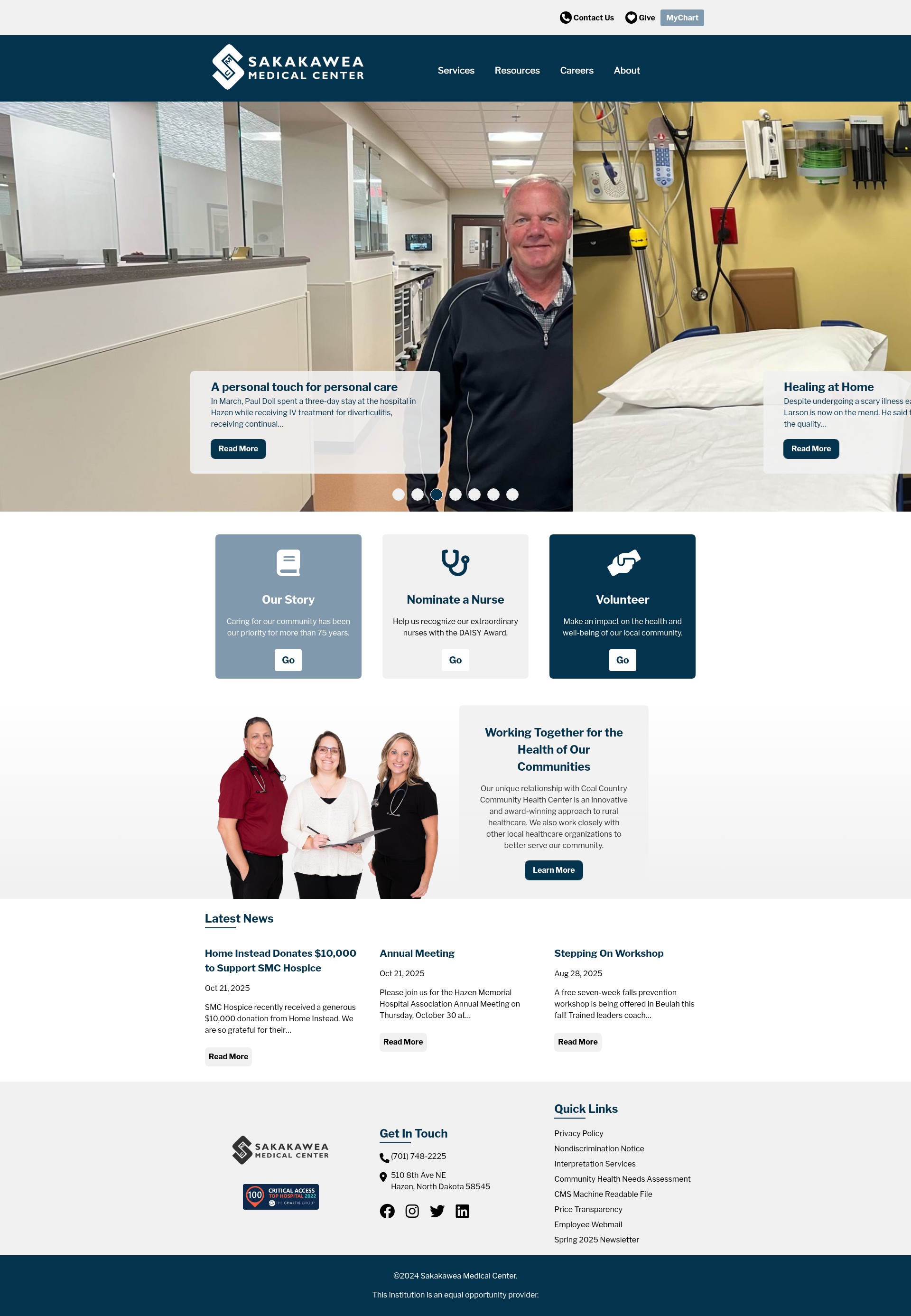 Screenshot of www.smcnd.org
