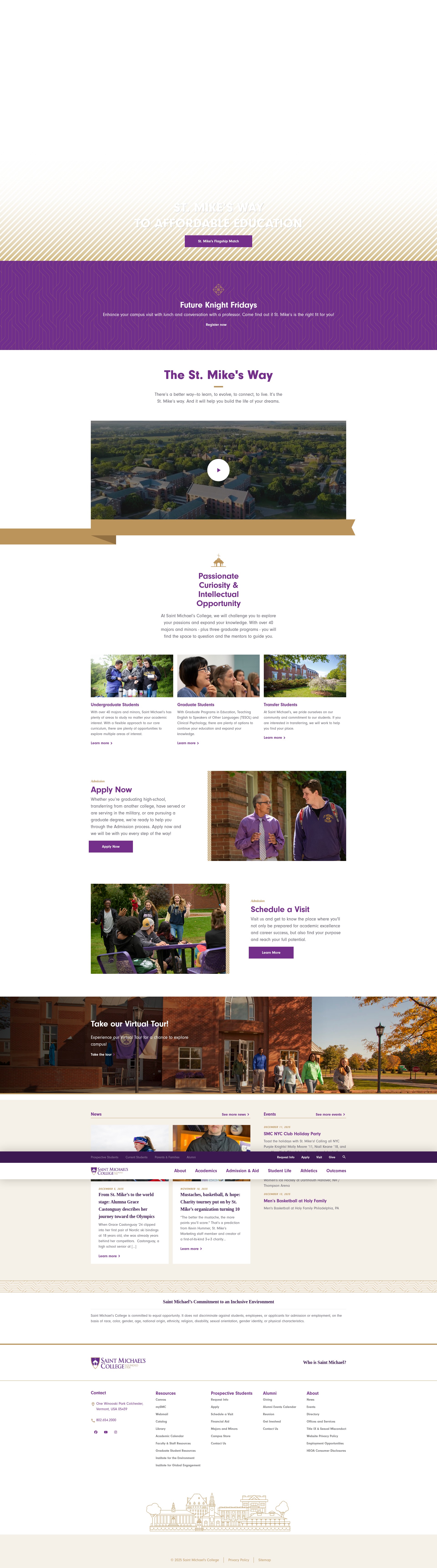 Screenshot of www.smcvt.edu