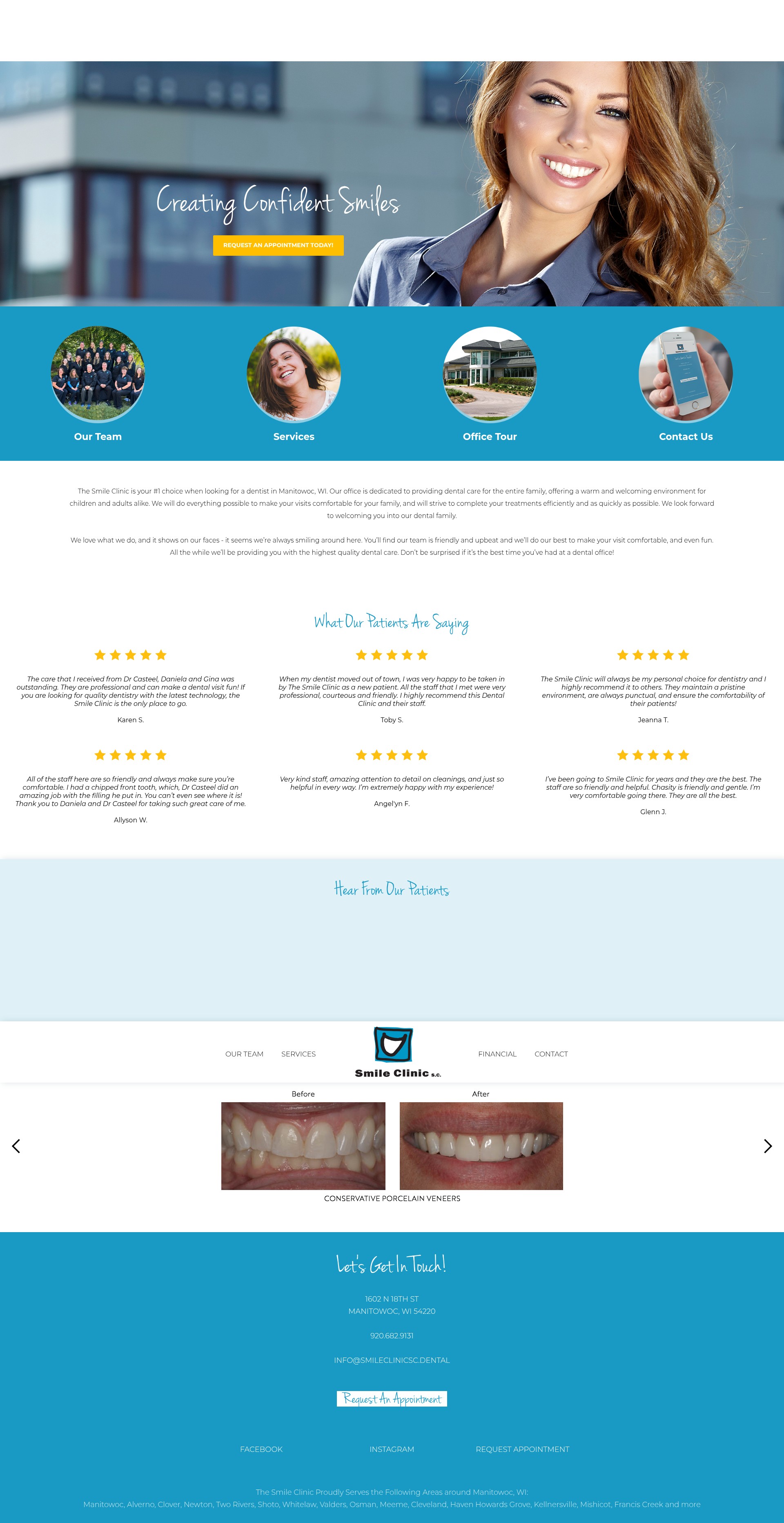 Screenshot of www.smileclinicsc.com