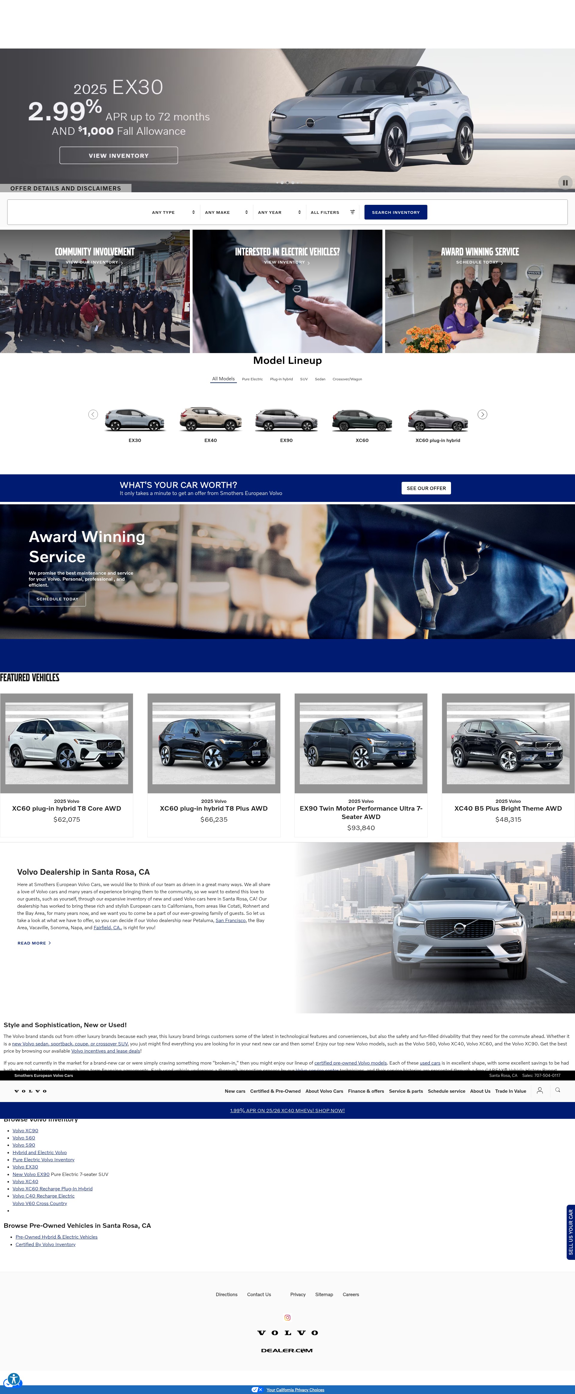 Screenshot of www.smotherseuropeanvolvocars.com