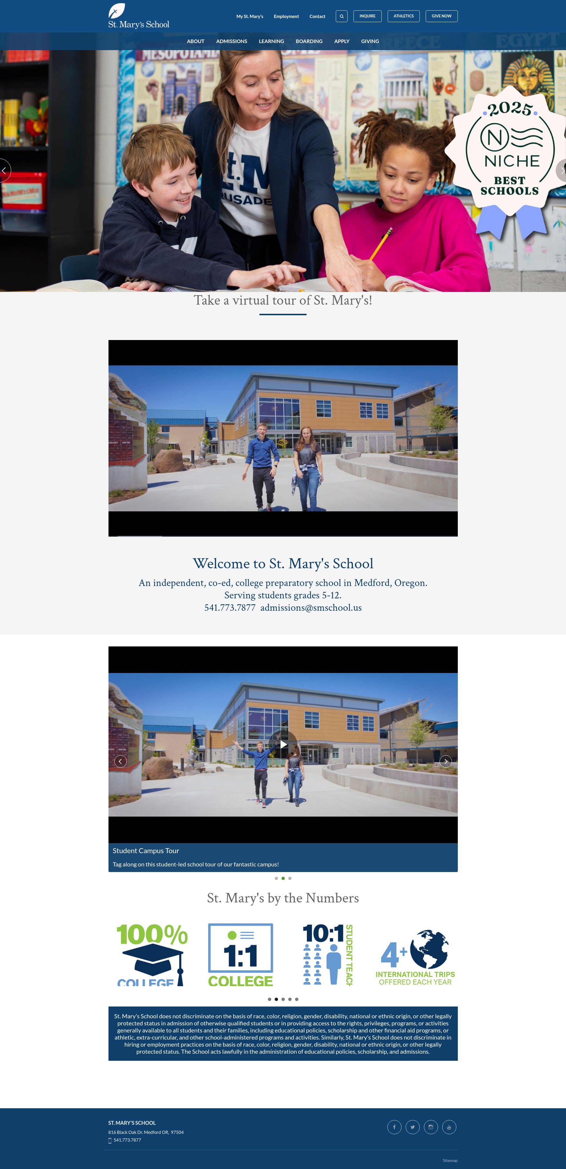 Screenshot of www.smschool.us