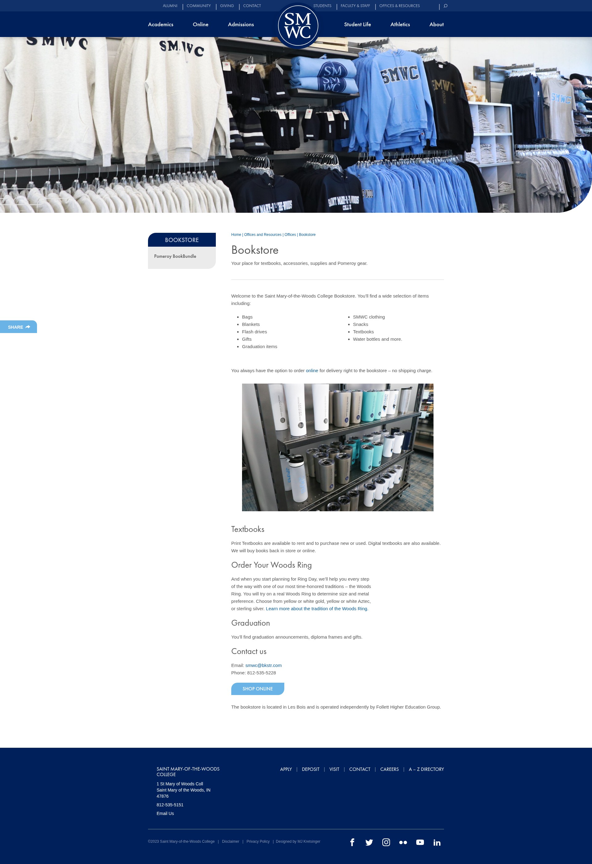 Screenshot of www.smwc.edu