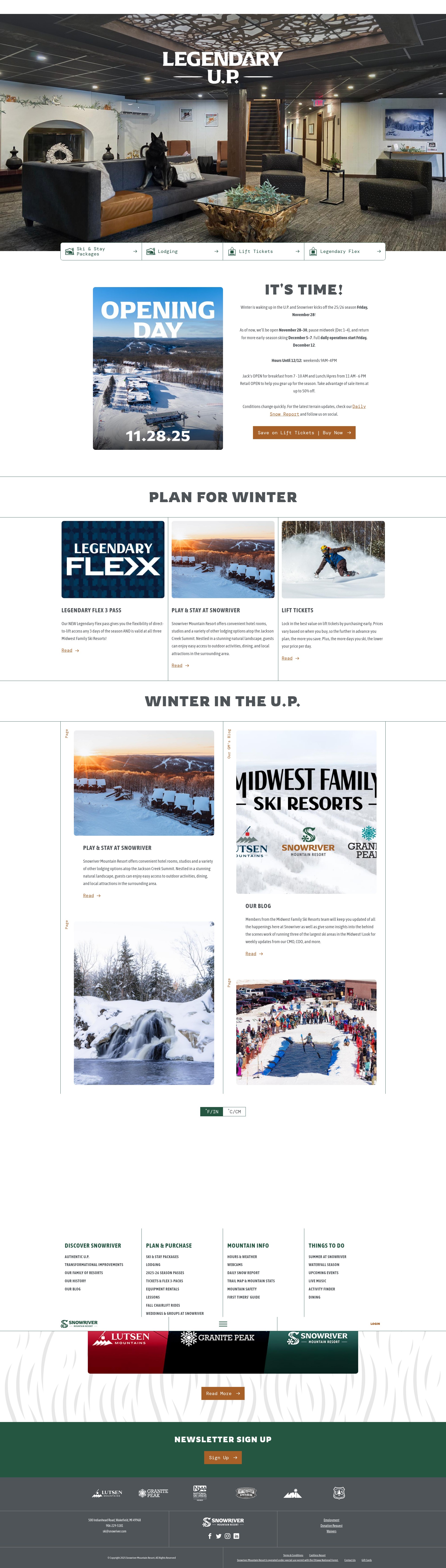 Screenshot of www.snowriver.com