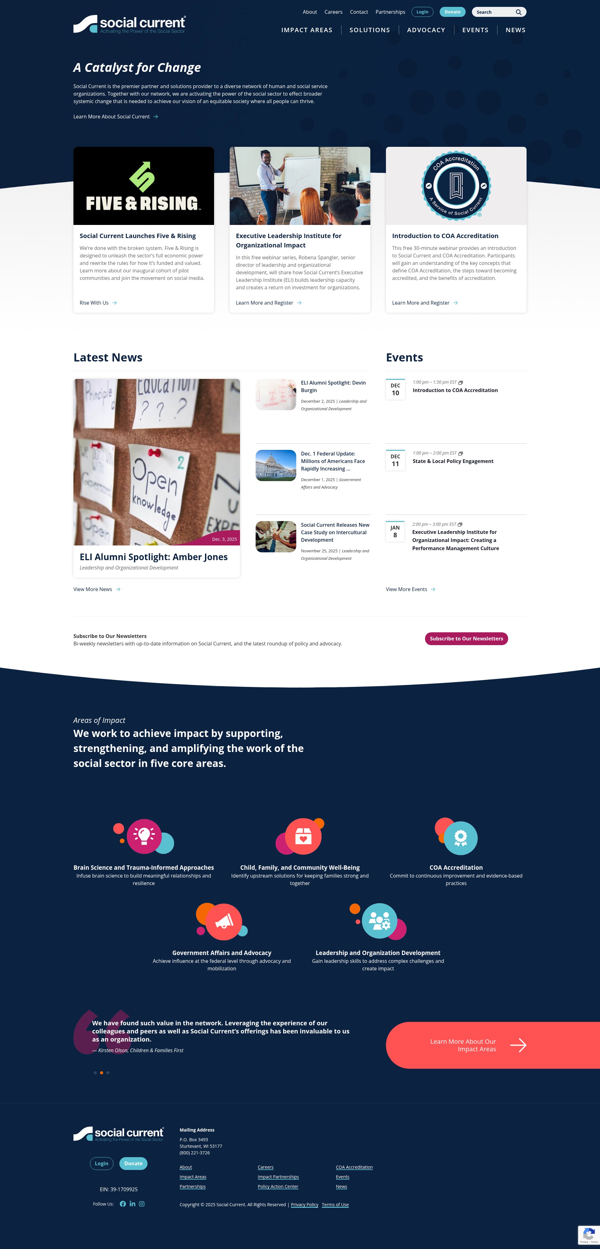 Screenshot of www.social-current.org