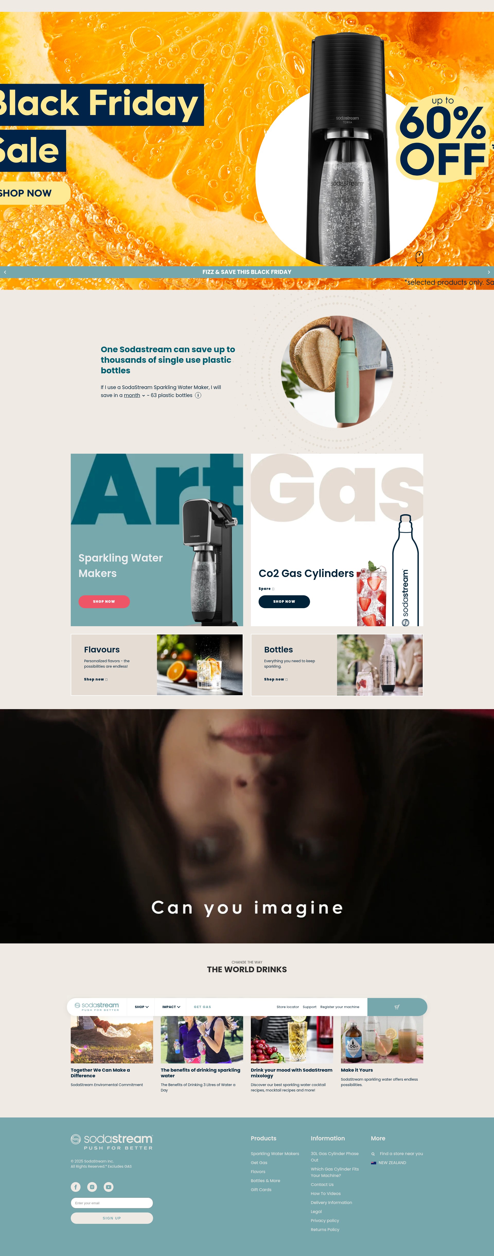 Screenshot of www.sodastream.co.nz