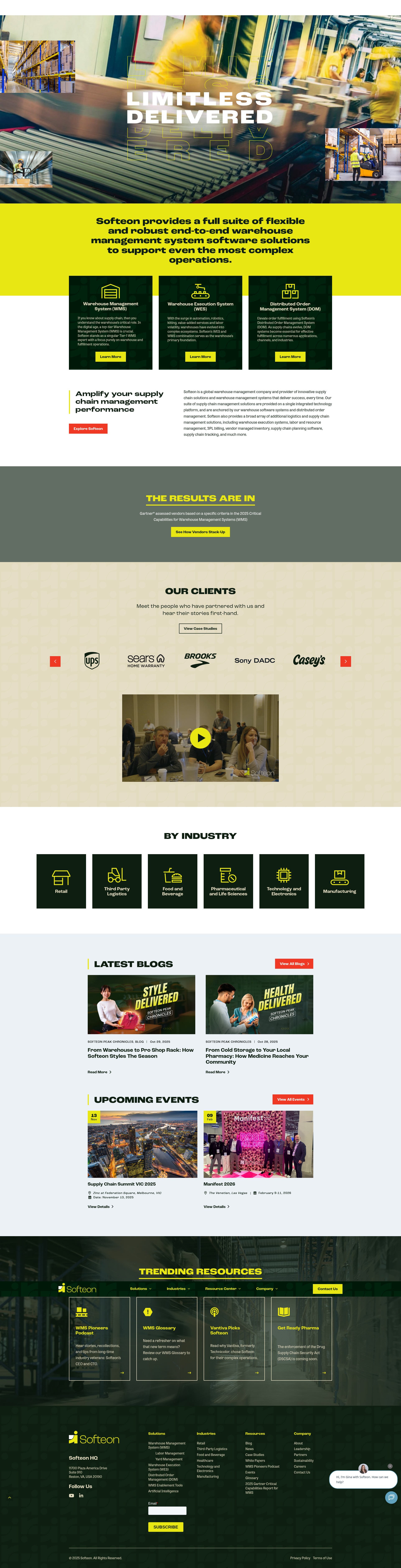 Screenshot of www.softeon.com