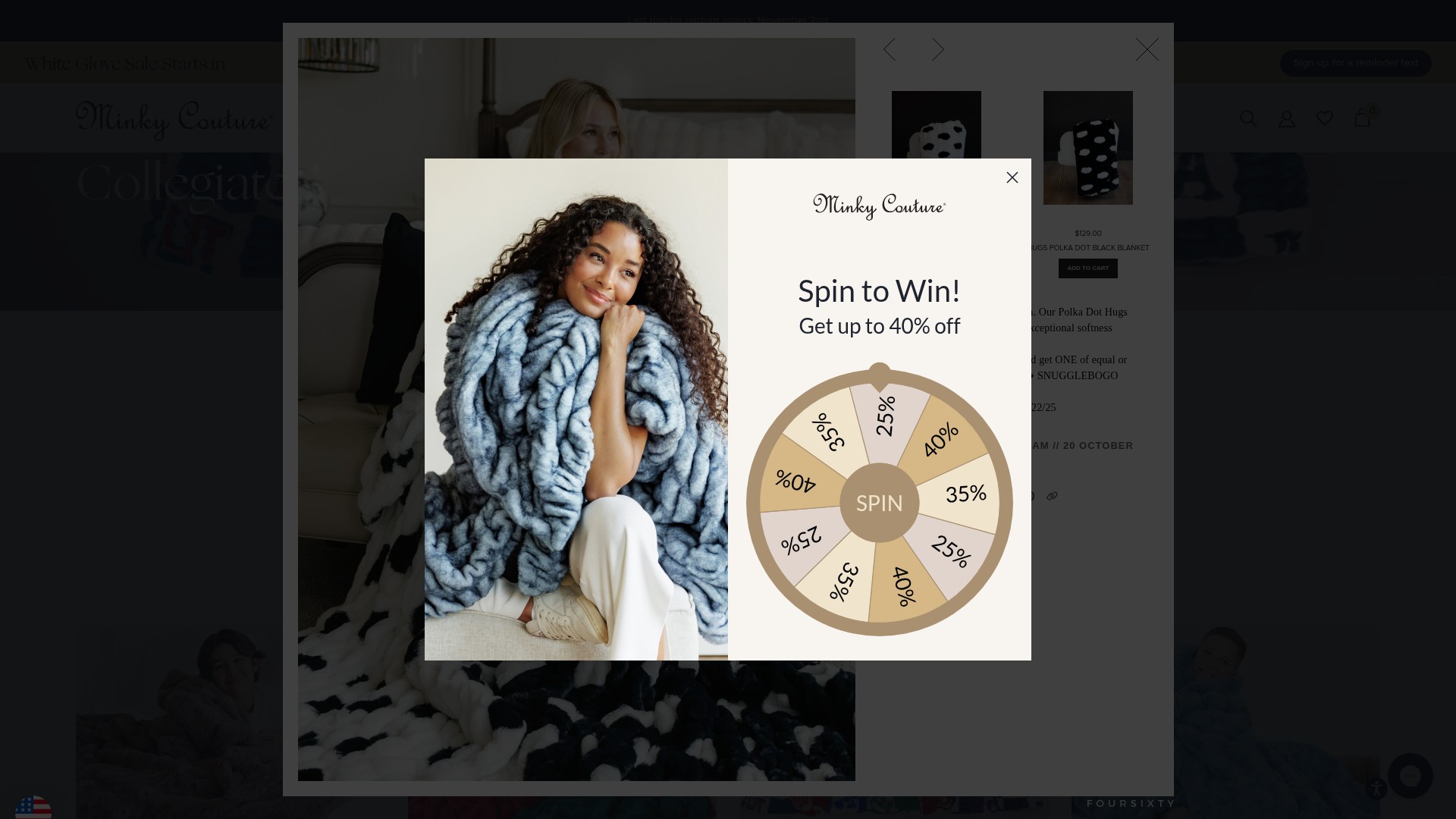 Screenshot of www.softminkyblankets.com