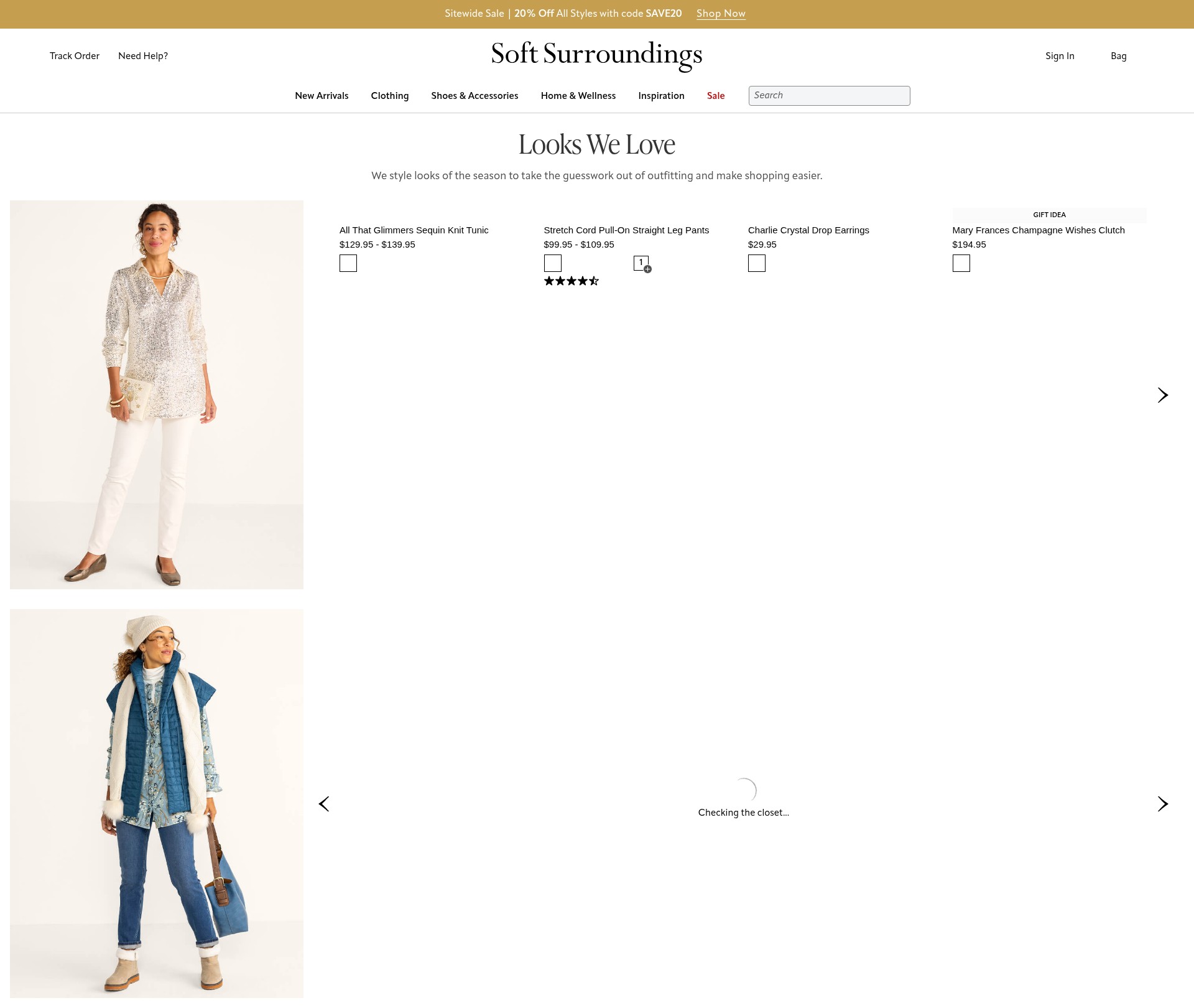 Screenshot of www.softsurroundings.com