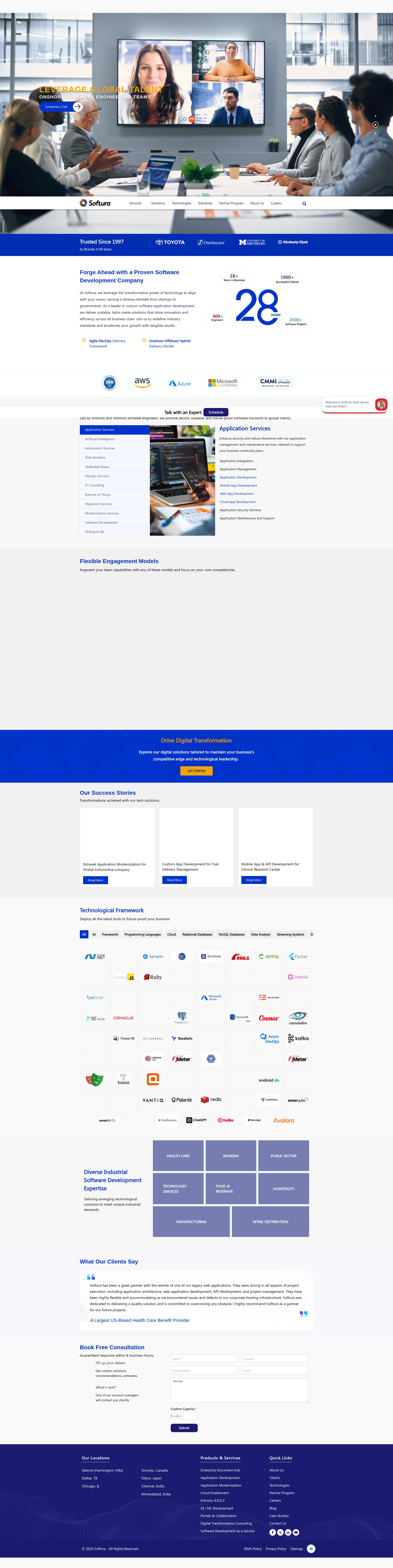 Screenshot of www.softura.com